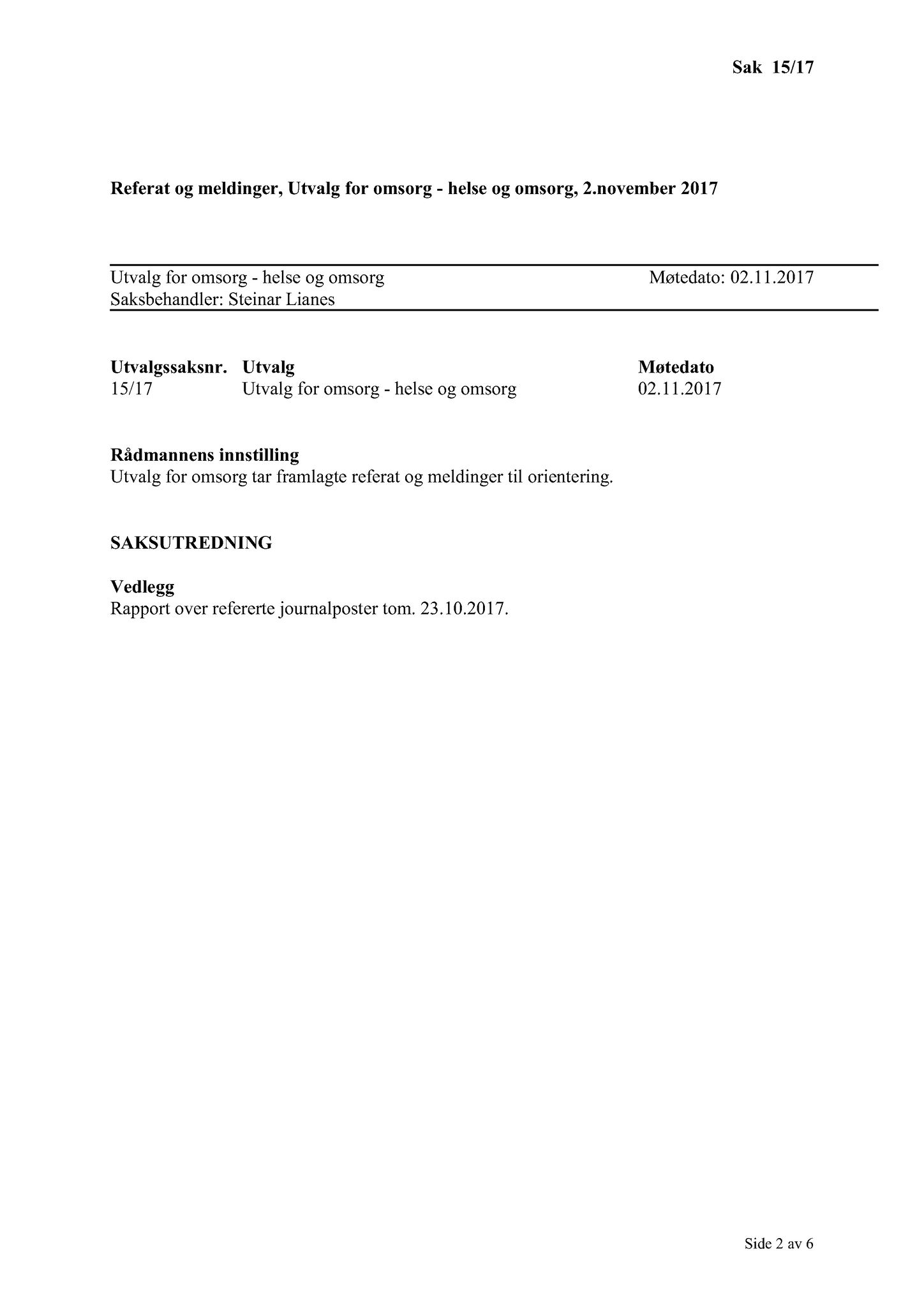 Klæbu Kommune, TRKO/KK/05-UOm/L008: Utvalg for omsorg - Møtedokumenter, 2017, s. 181