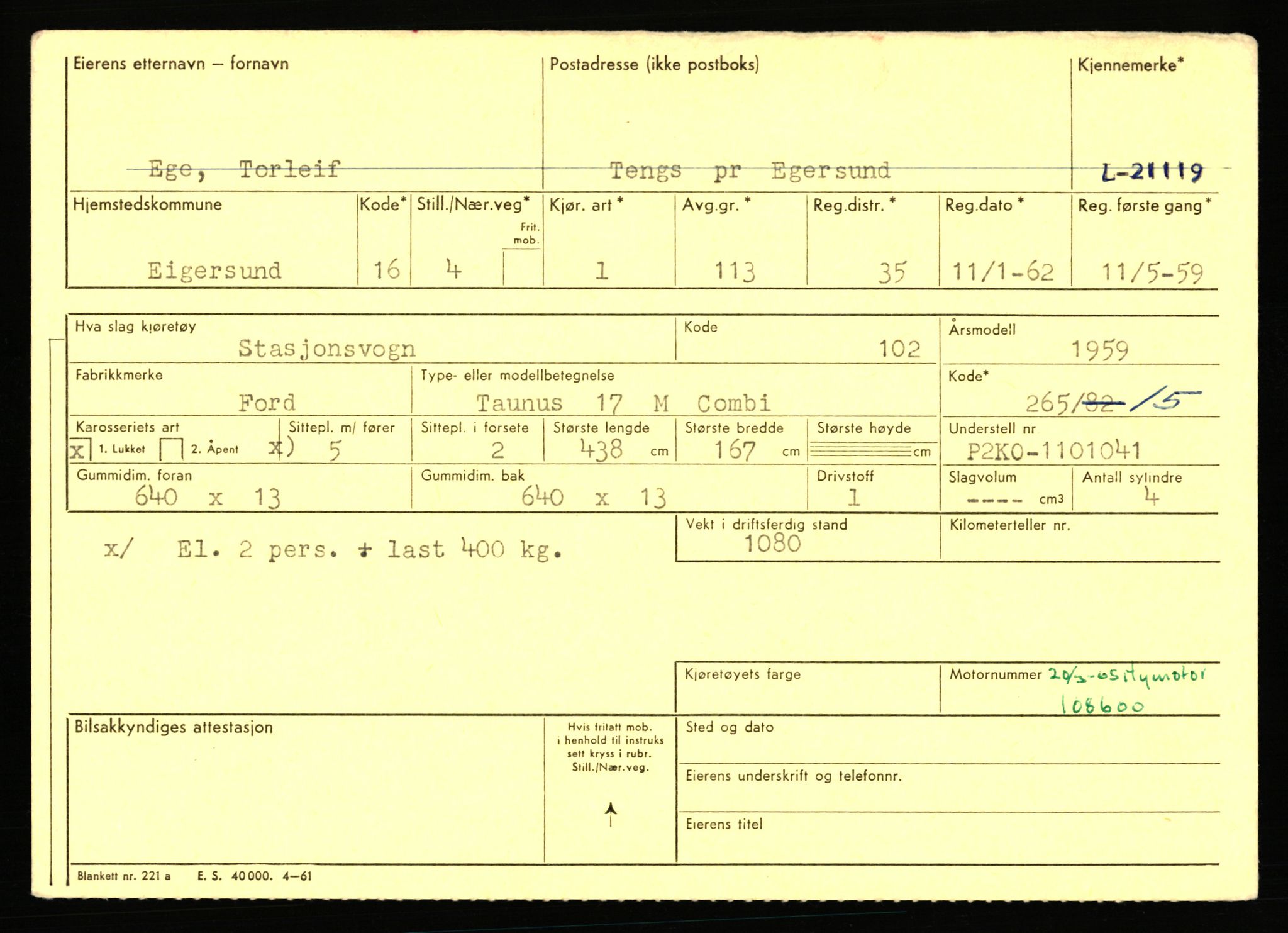 Stavanger trafikkstasjon, AV/SAST-A-101942/0/F/L0037: L-20500 - L-21499, 1930-1971, s. 1731