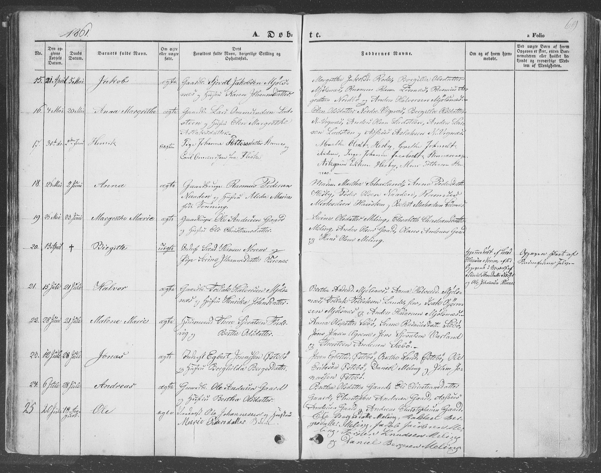 Finnøy sokneprestkontor, AV/SAST-A-101825/H/Ha/Haa/L0007: Ministerialbok nr. A 7, 1847-1862, s. 69
