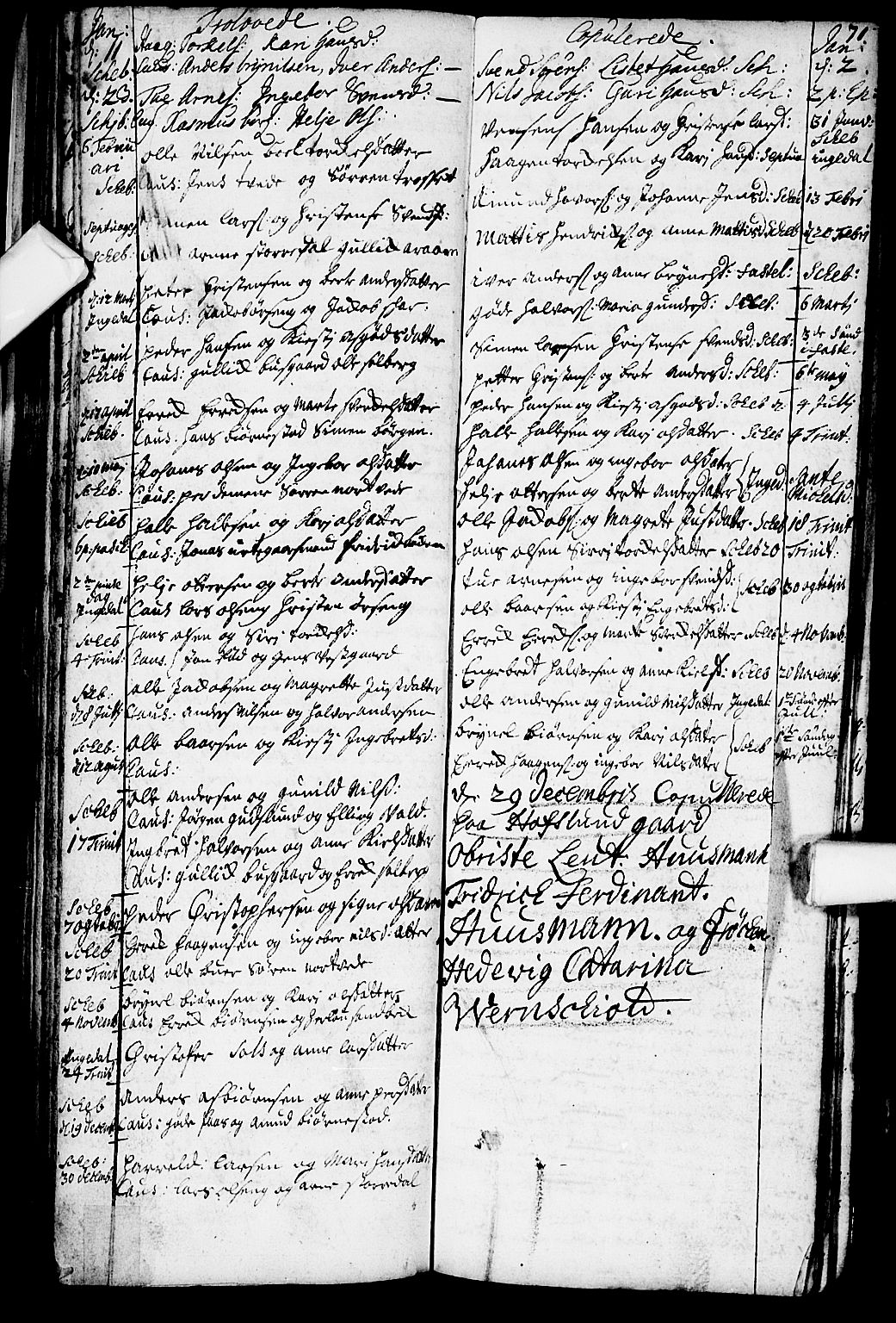 Skjeberg prestekontor Kirkebøker, AV/SAO-A-10923/F/Fa/L0001: Ministerialbok nr. I 1, 1702-1725, s. 71