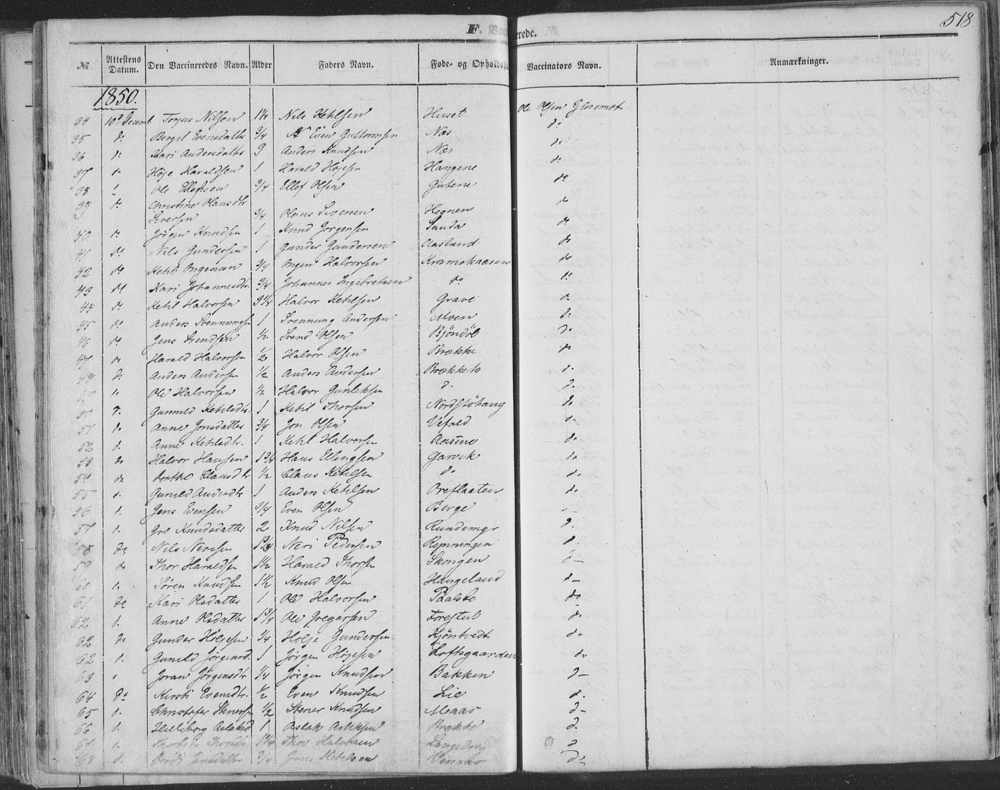 Seljord kirkebøker, SAKO/A-20/F/Fa/L012b: Ministerialbok nr. I 12B, 1850-1865, s. 518
