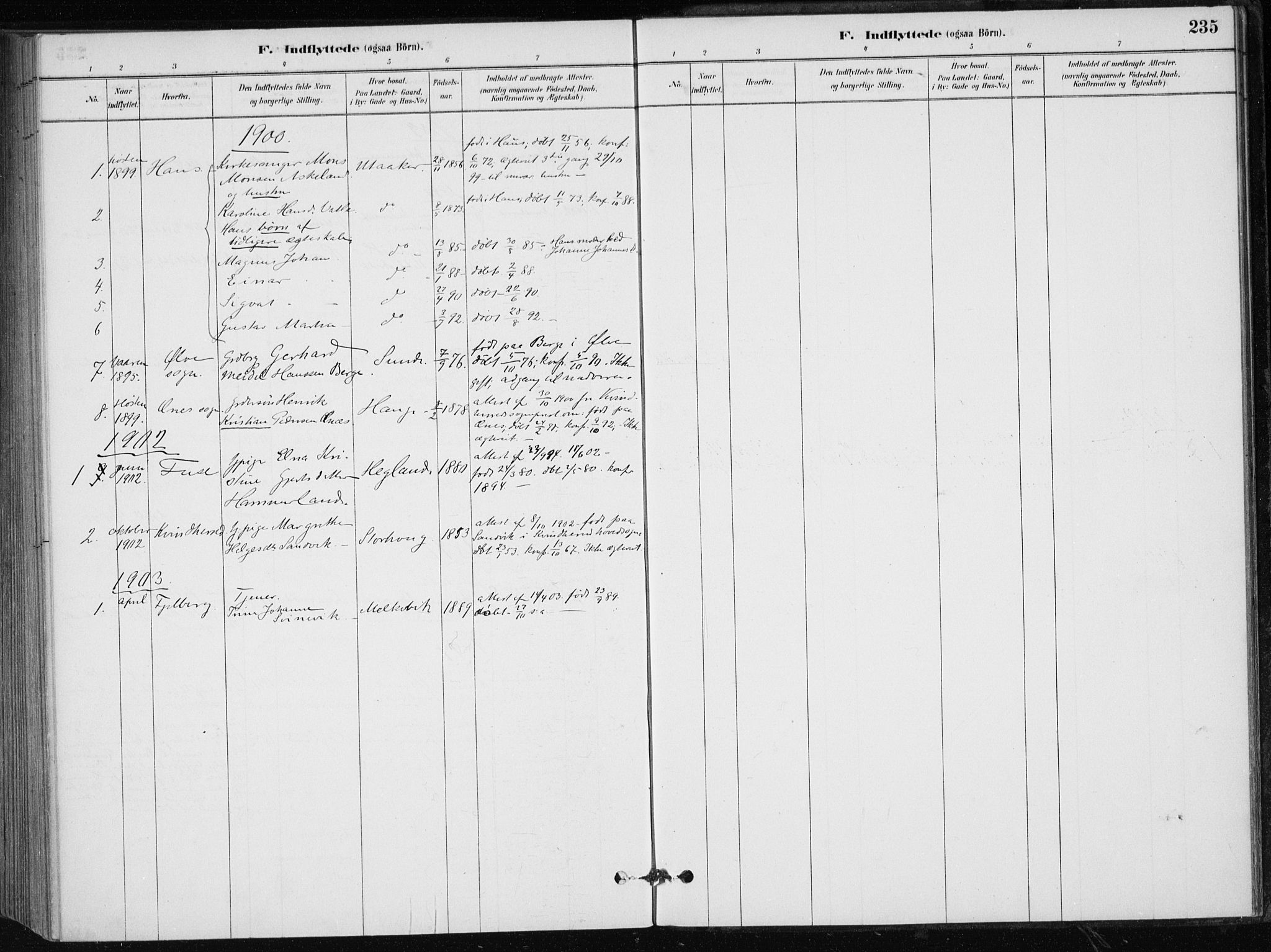 Skånevik sokneprestembete, AV/SAB-A-77801/H/Haa: Ministerialbok nr. C  1, 1879-1917, s. 235