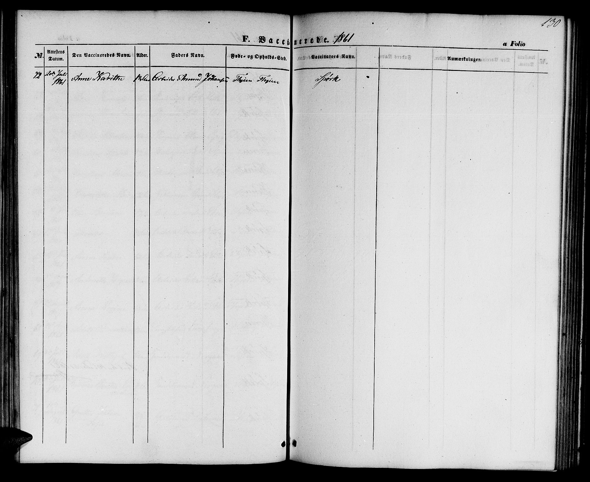 Ministerialprotokoller, klokkerbøker og fødselsregistre - Sør-Trøndelag, SAT/A-1456/602/L0113: Ministerialbok nr. 602A11, 1849-1861, s. 130