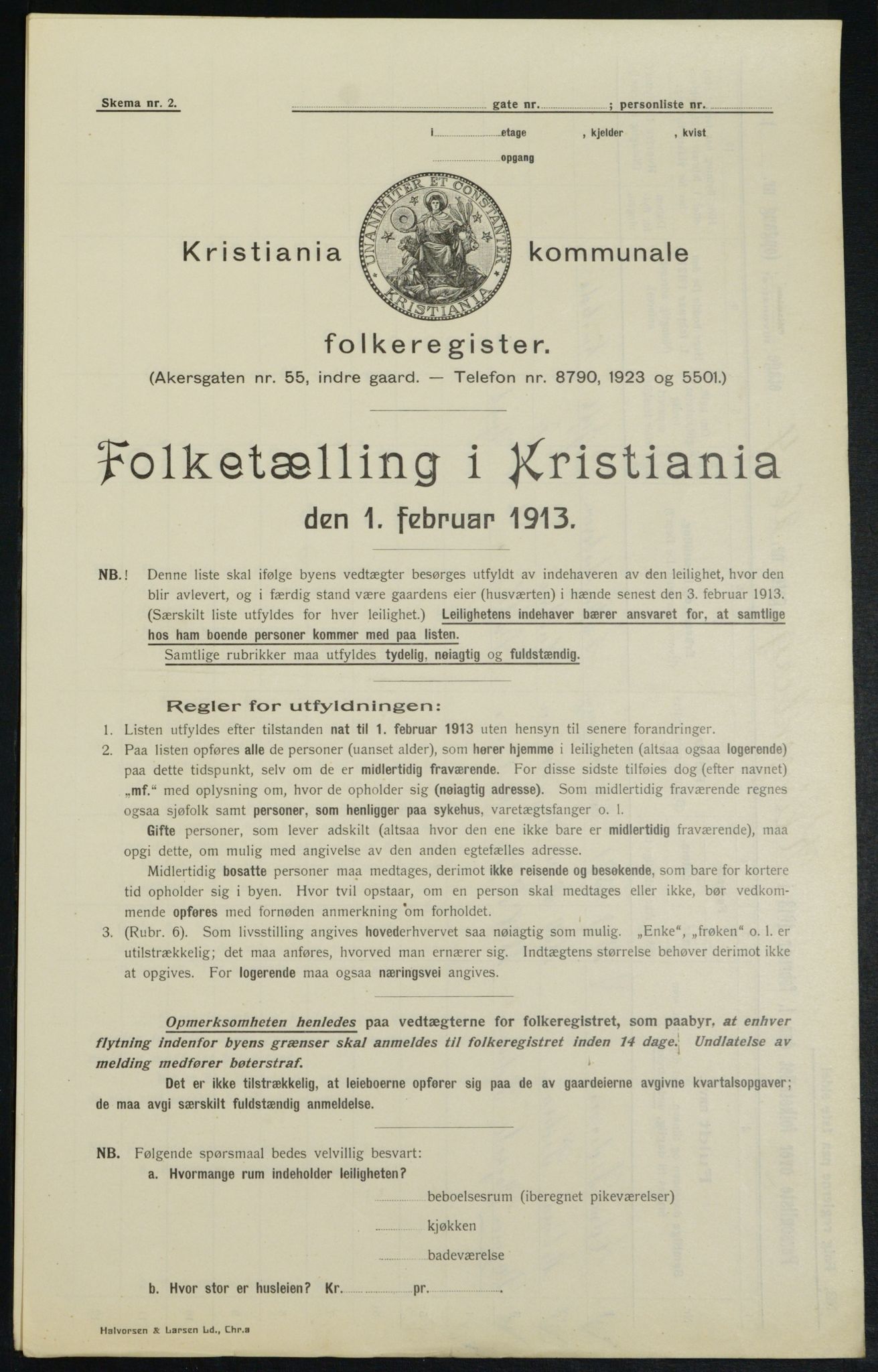 OBA, Kommunal folketelling 1.2.1913 for Kristiania, 1913, s. 51780