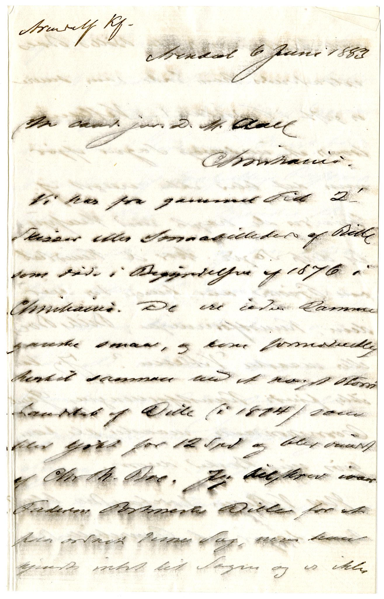 Diderik Maria Aalls brevsamling, NF/Ark-1023/F/L0002: D.M. Aalls brevsamling. B - C, 1799-1889, s. 346