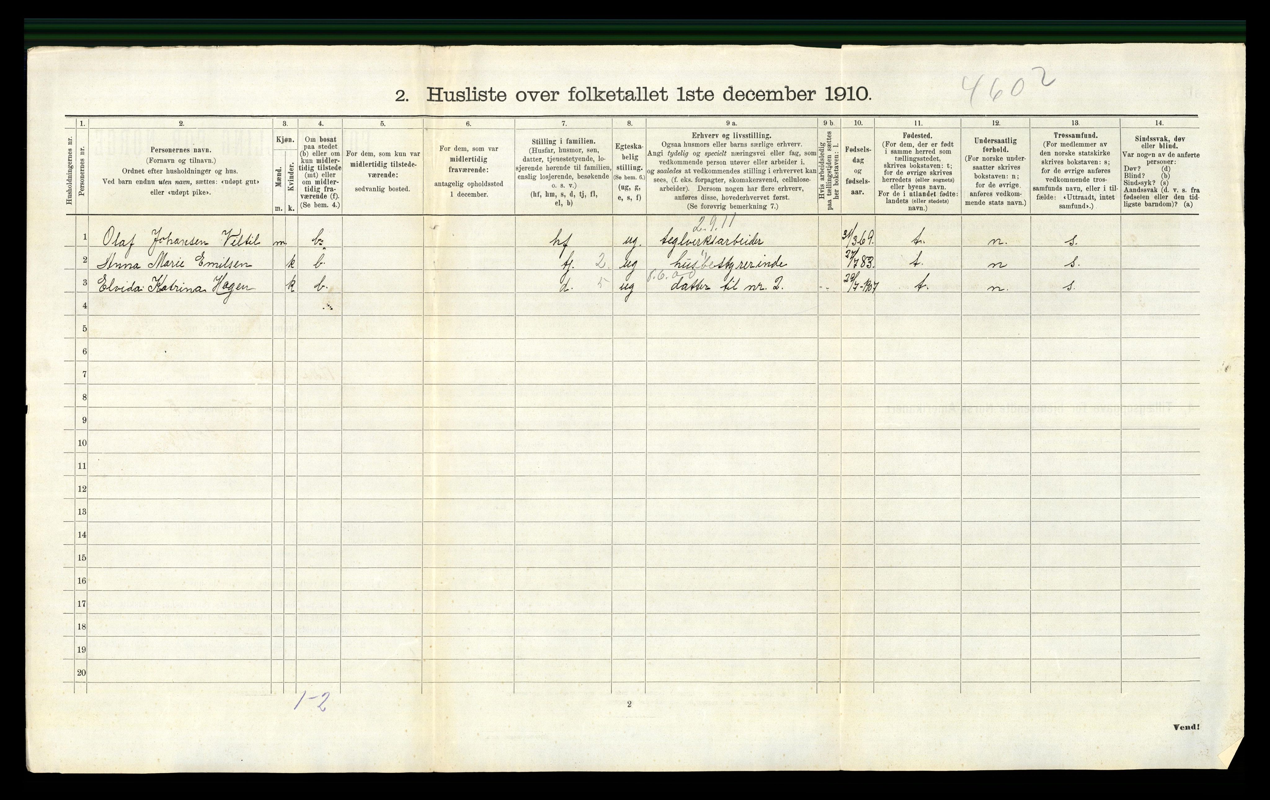 RA, Folketelling 1910 for 0625 Nedre Eiker herred, 1910, s. 1520