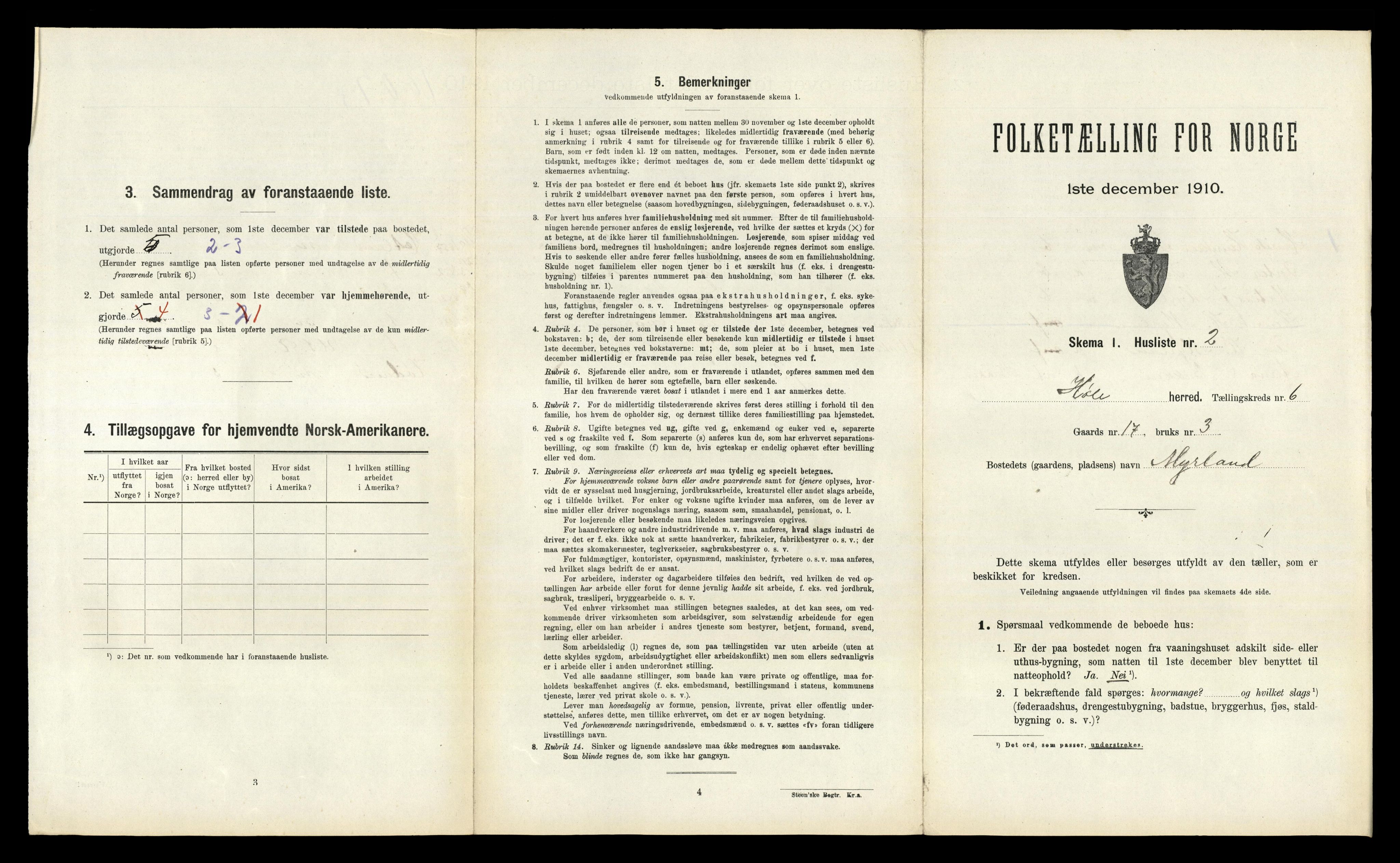 RA, Folketelling 1910 for 1128 Høle herred, 1910, s. 296