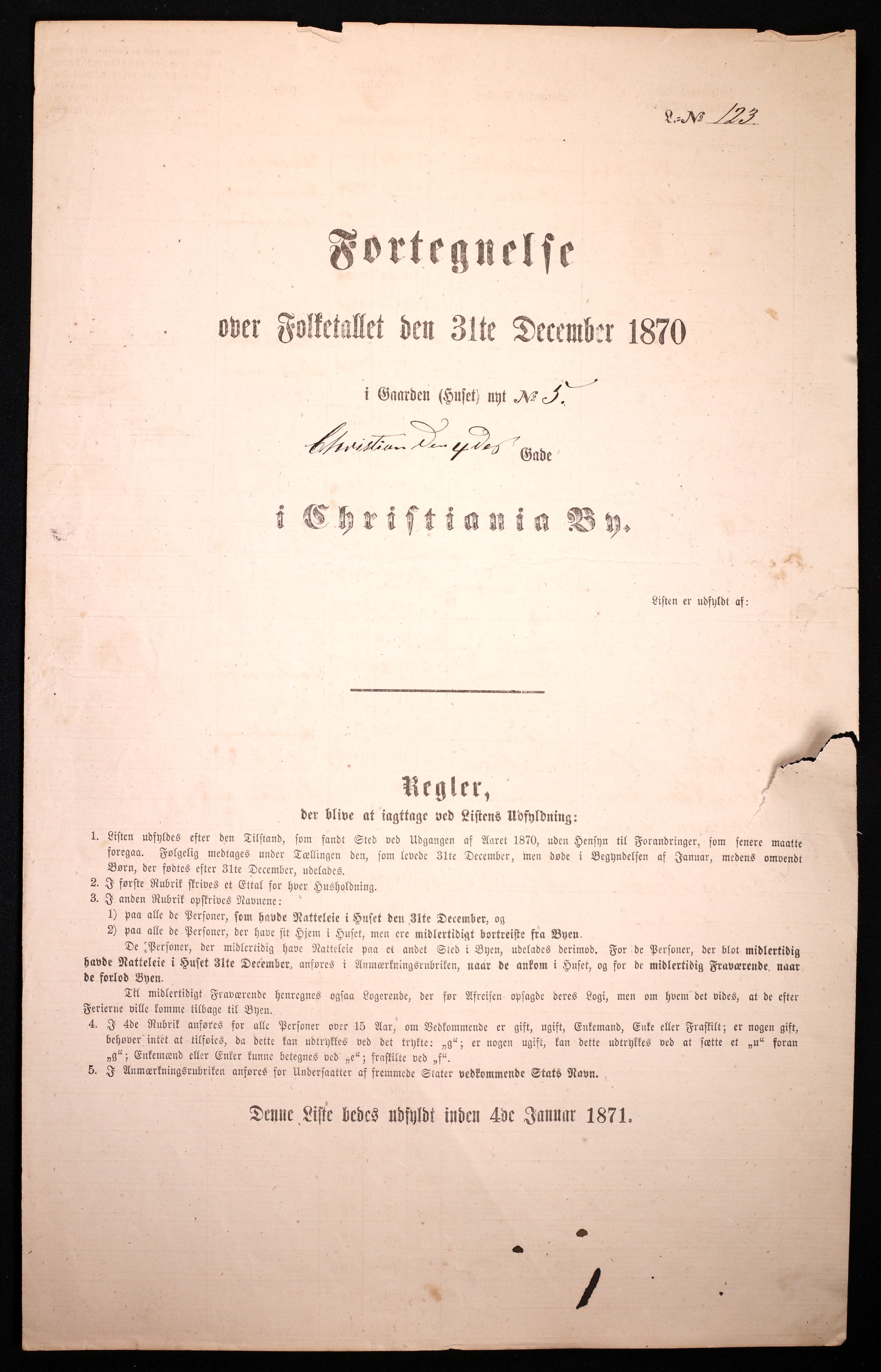 RA, Folketelling 1870 for 0301 Kristiania kjøpstad, 1870, s. 580