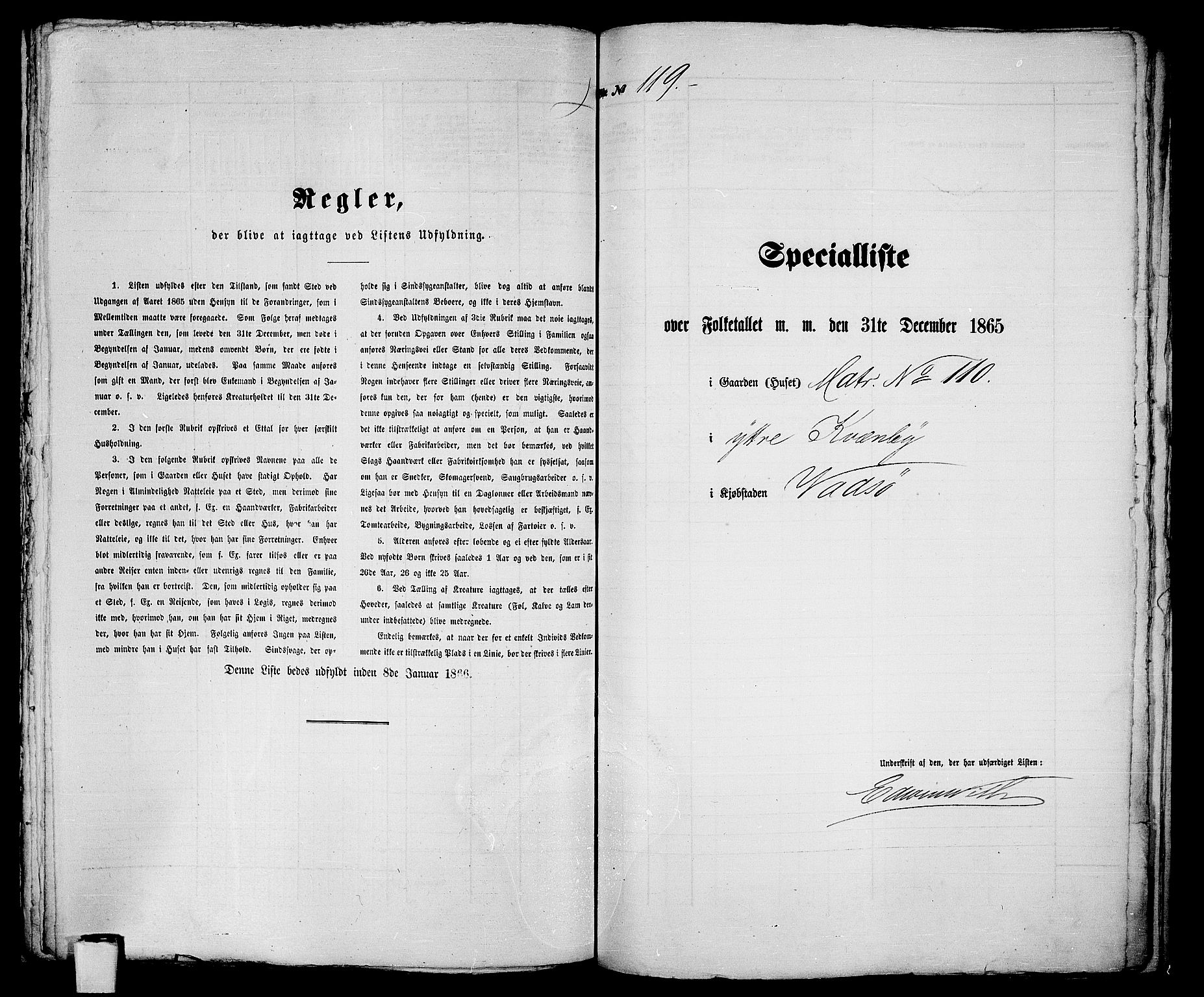 RA, Folketelling 1865 for 2003B Vadsø prestegjeld, Vadsø kjøpstad, 1865, s. 244