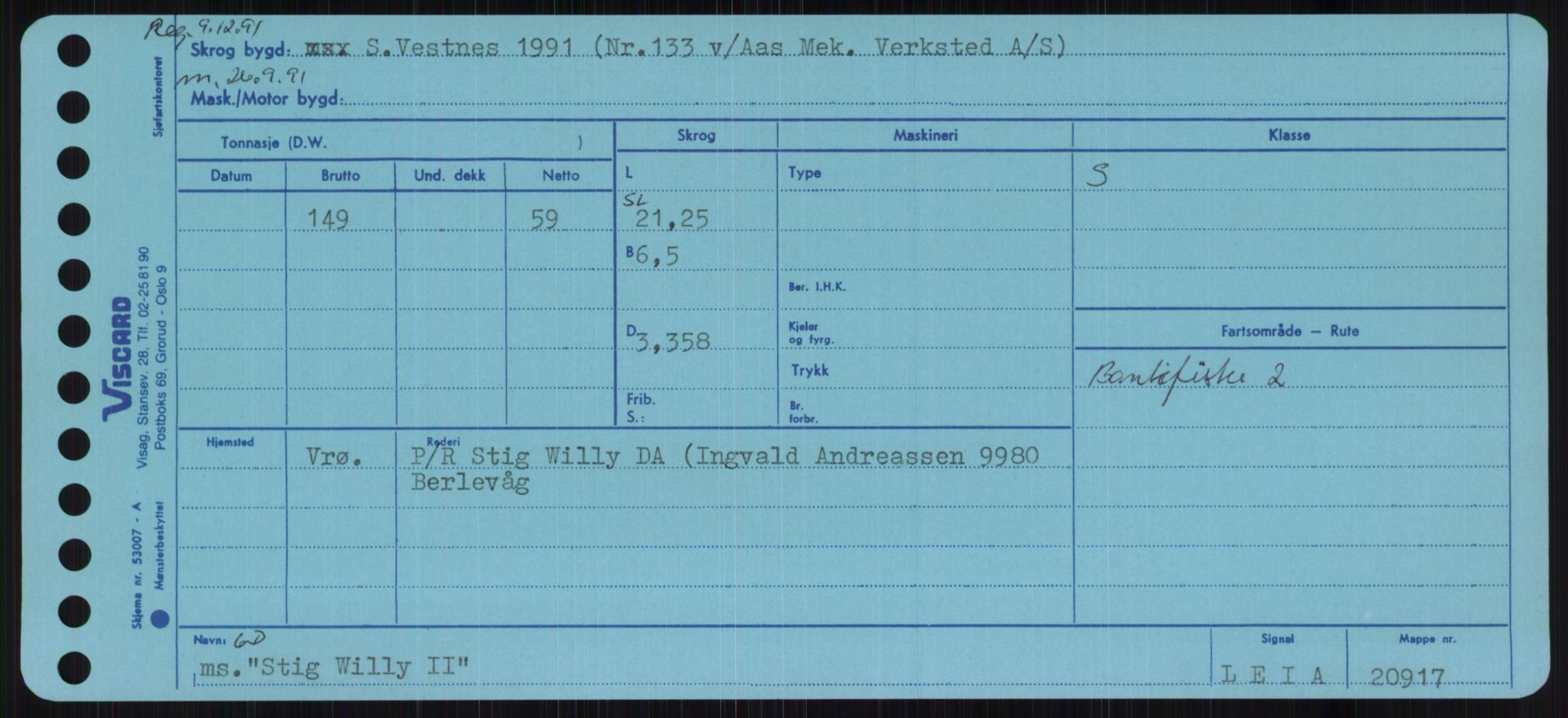 Sjøfartsdirektoratet med forløpere, Skipsmålingen, RA/S-1627/H/Ha/L0005/0002: Fartøy, S-Sven / Fartøy, Skjo-Sven, s. 495