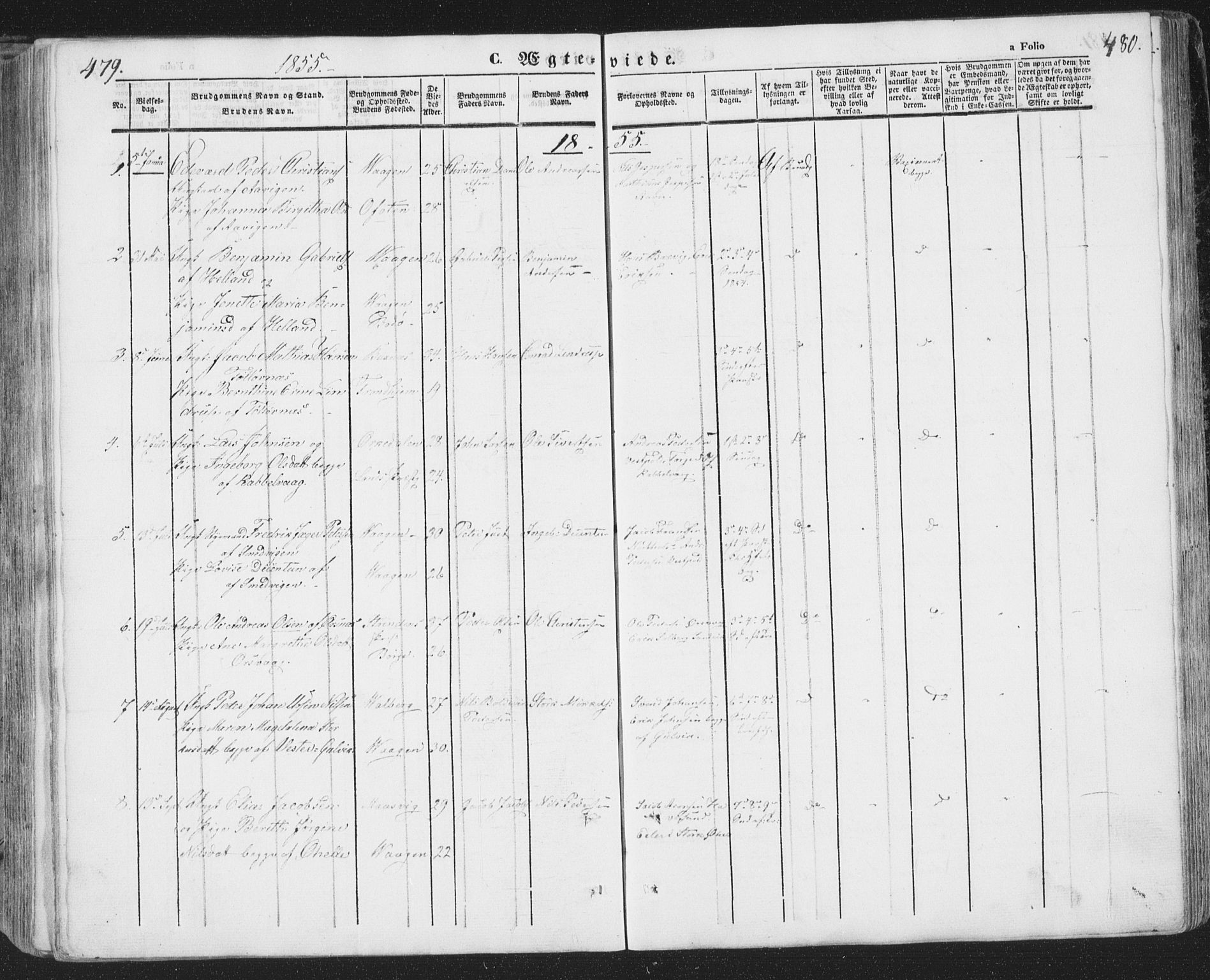 Ministerialprotokoller, klokkerbøker og fødselsregistre - Nordland, AV/SAT-A-1459/874/L1072: Klokkerbok nr. 874C01, 1843-1859, s. 479-480