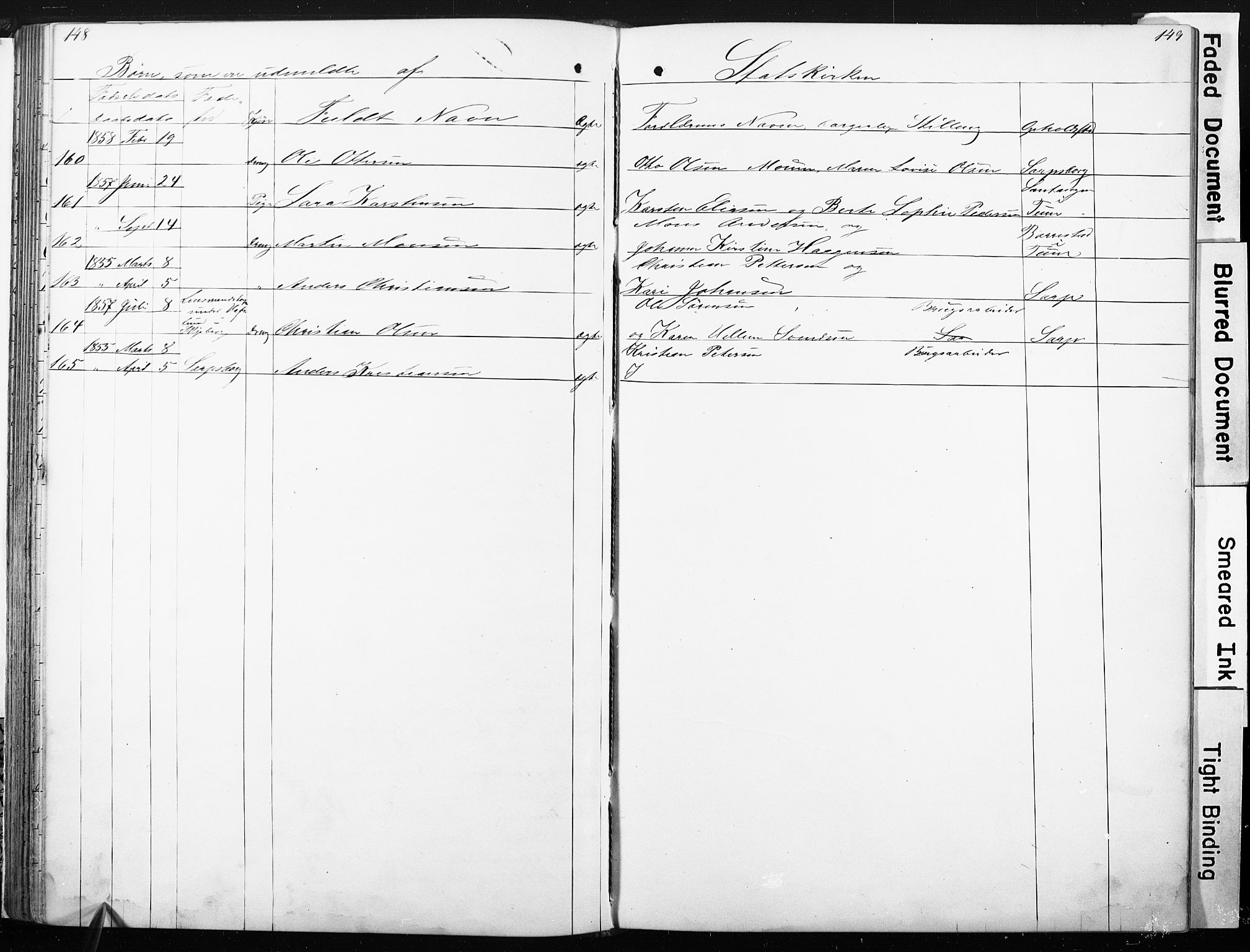 Sarpsborg metodistkirke, SAO/PAO-0233/A/L0001: Dissenterprotokoll nr. 1, 1856-1875, s. 148-149
