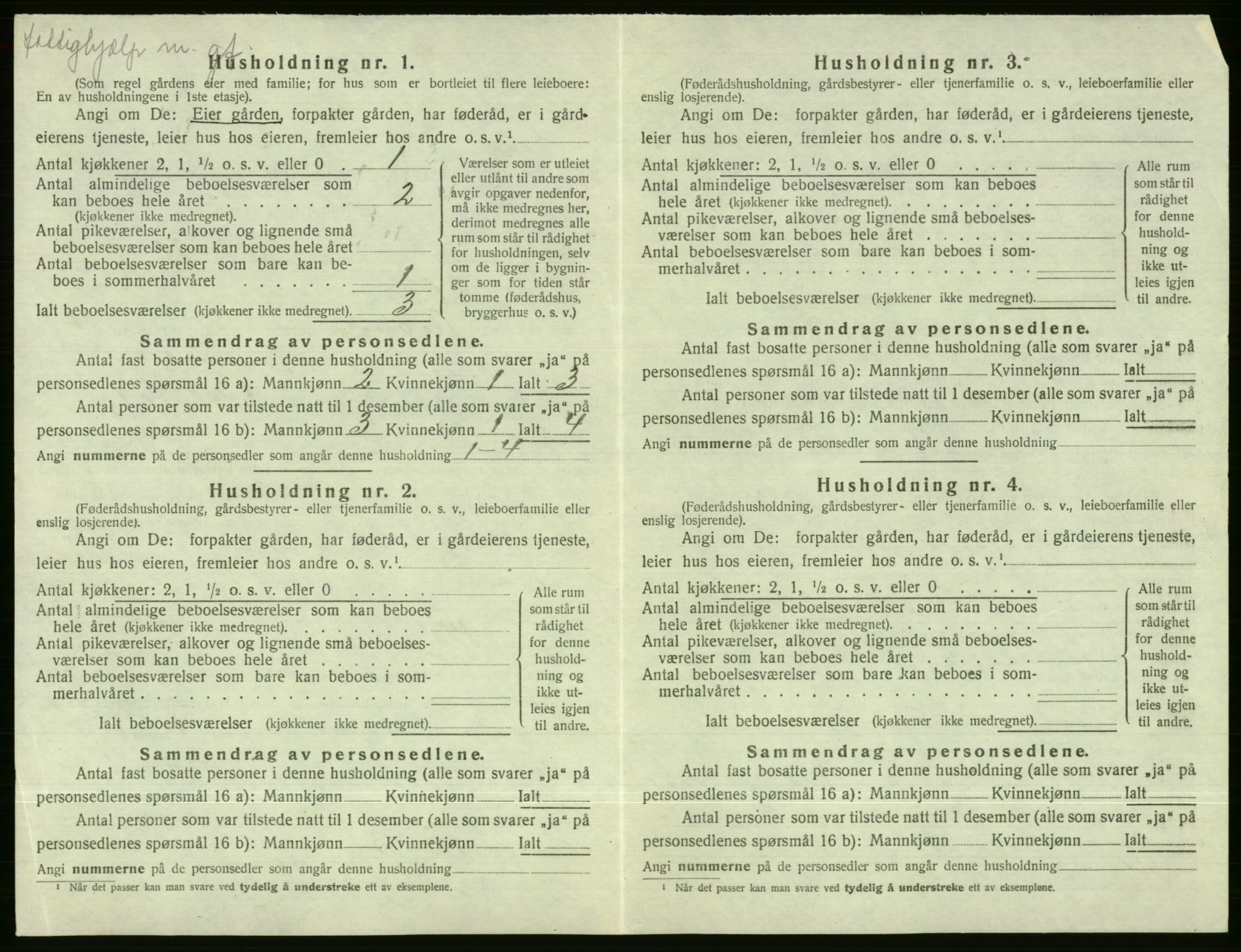 SAB, Folketelling 1920 for 1237 Evanger herred, 1920, s. 228