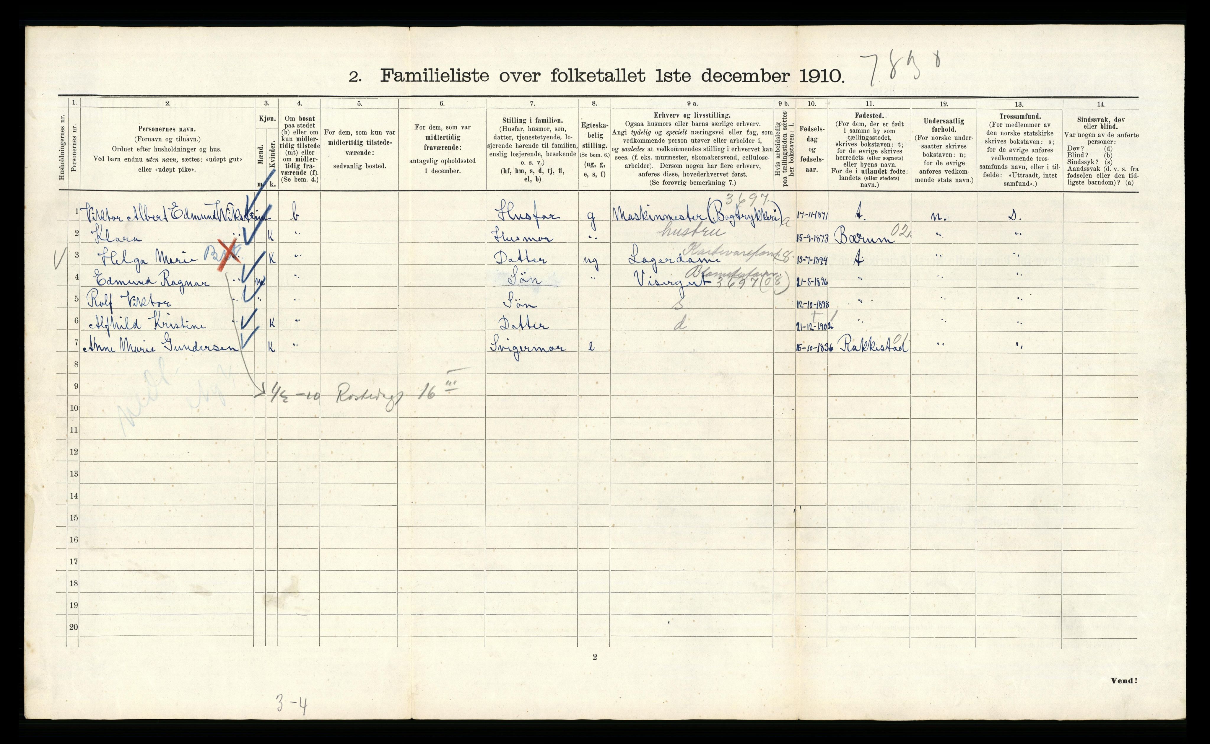 RA, Folketelling 1910 for 0301 Kristiania kjøpstad, 1910, s. 82116