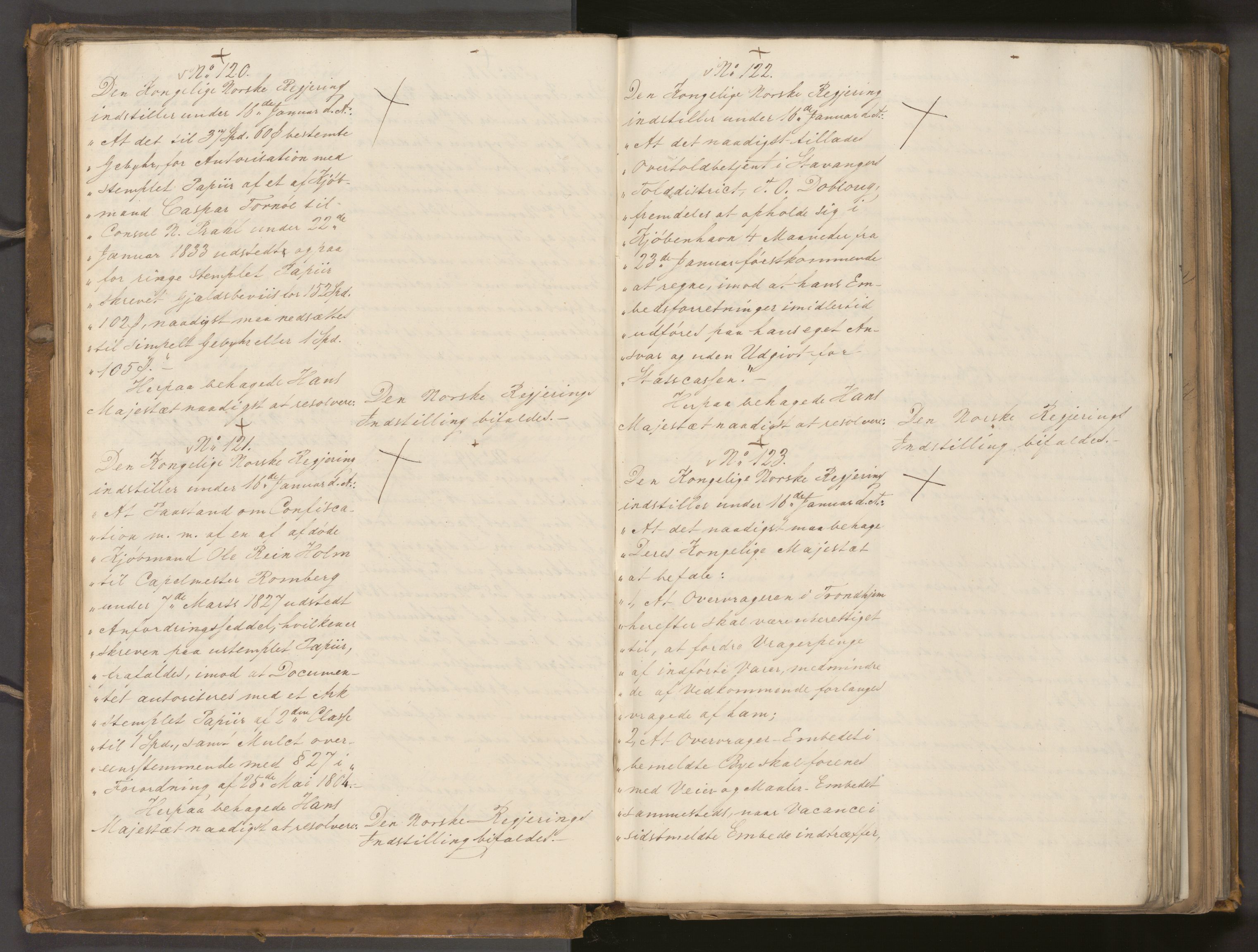 Statsrådssekretariatet, AV/RA-S-1001/A/Ab/L0040: Kgl. res. nr. 1-568, 1. halvår, 1835
