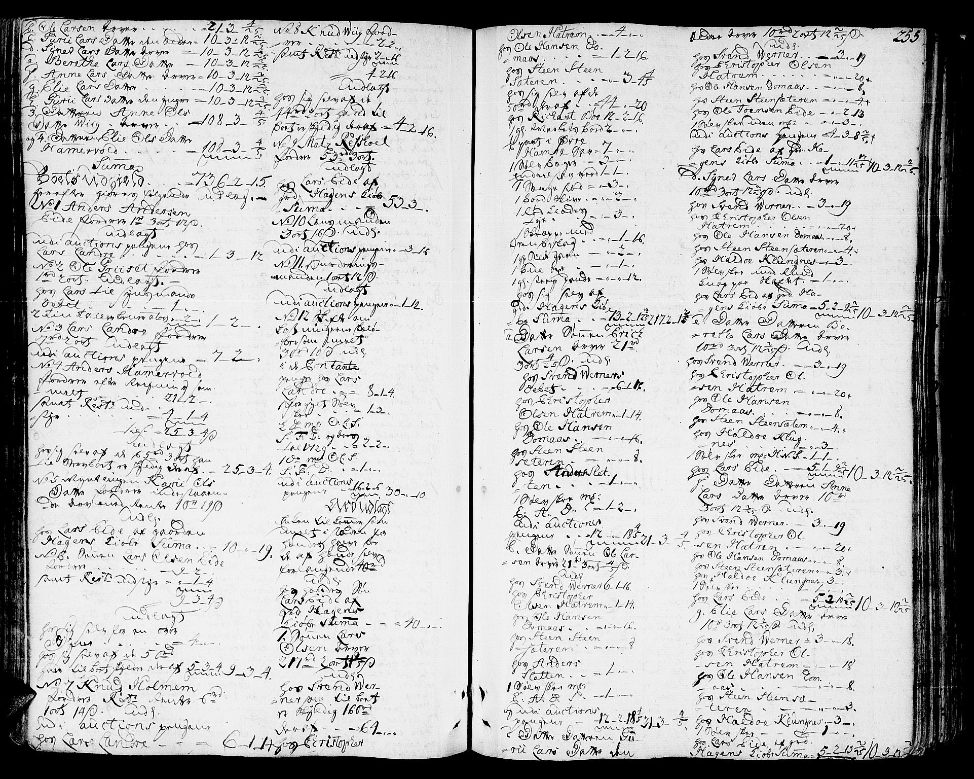 Romsdal sorenskriveri, SAT/A-4149/1/3/3A/L0010: Skifteprotokoll, 1774-1782, s. 254b-255a