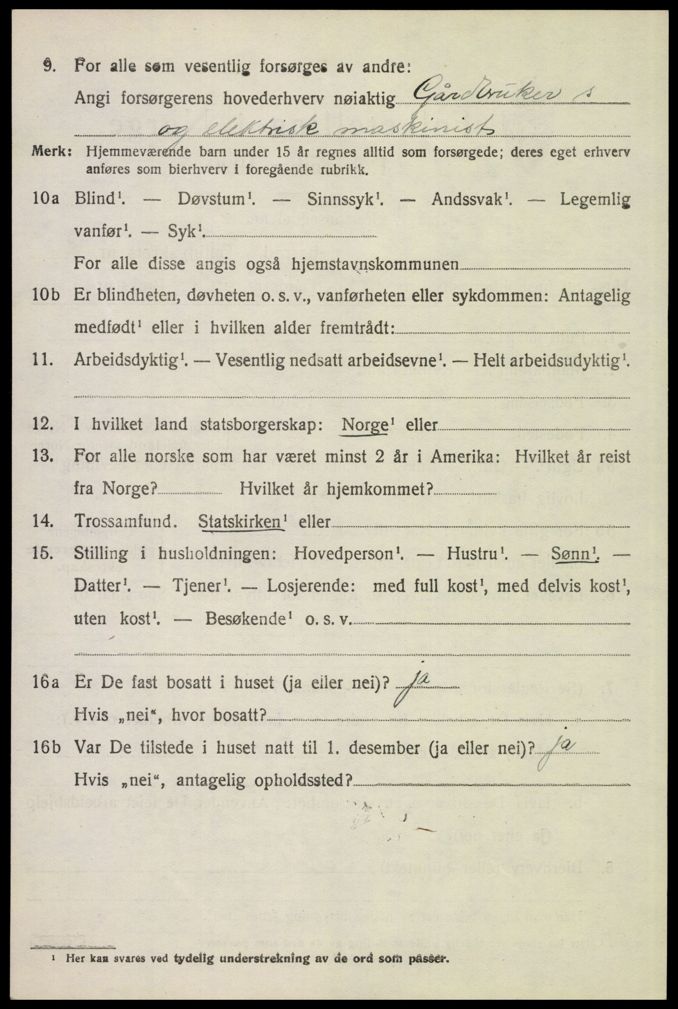 SAH, Folketelling 1920 for 0440 Kvikne herred, 1920, s. 1607