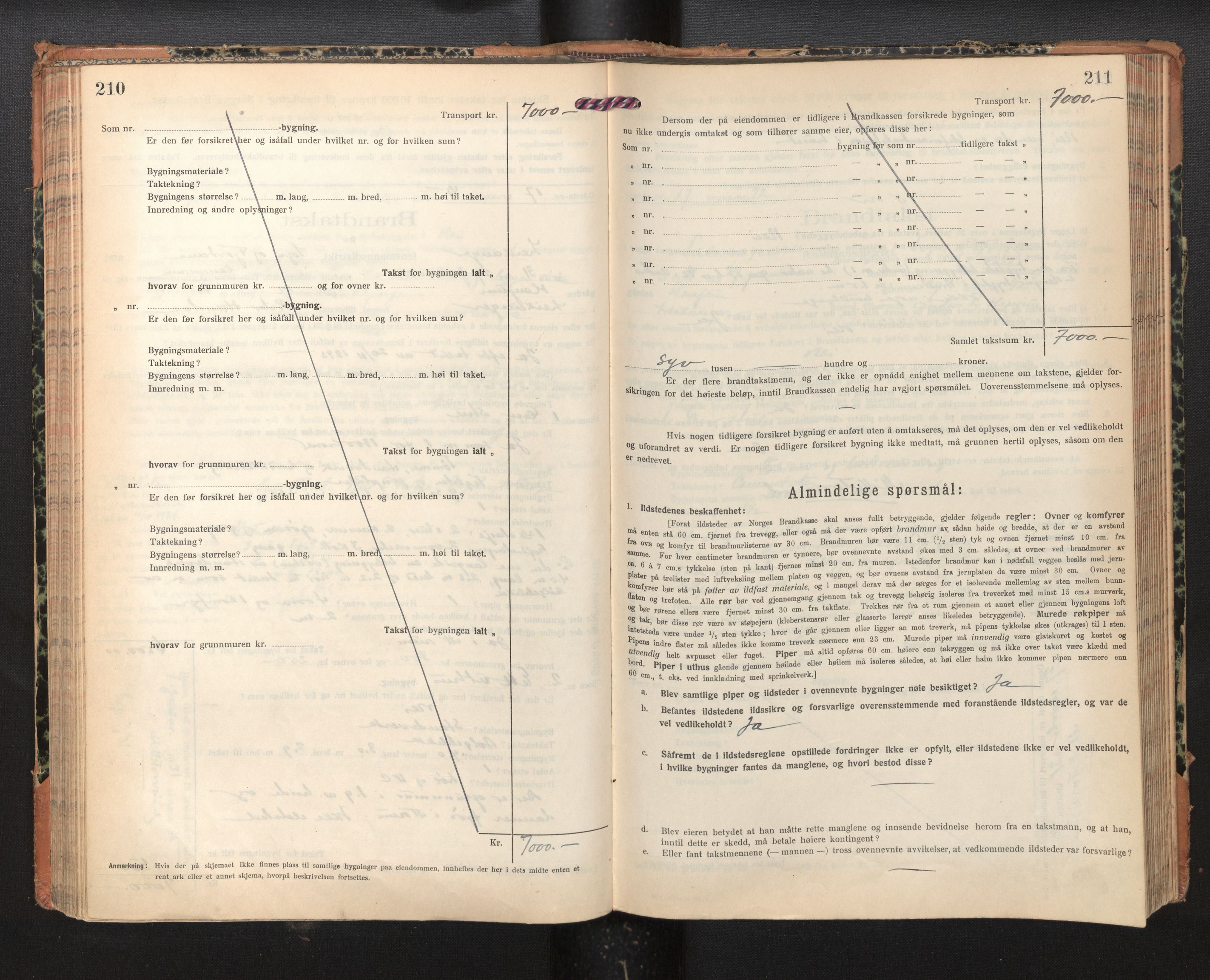 Lensmannen i Leikanger, SAB/A-29201/0012/L0007: Branntakstprotokoll, skjematakst, 1926-1936, s. 210-211