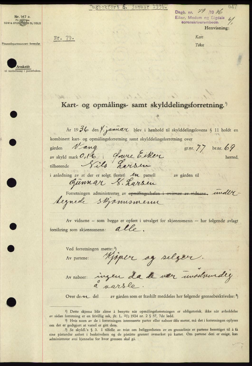 Eiker, Modum og Sigdal sorenskriveri, SAKO/A-123/G/Ga/Gab/L0031: Pantebok nr. A1, 1935-1936, Tingl.dato: 06.01.1936