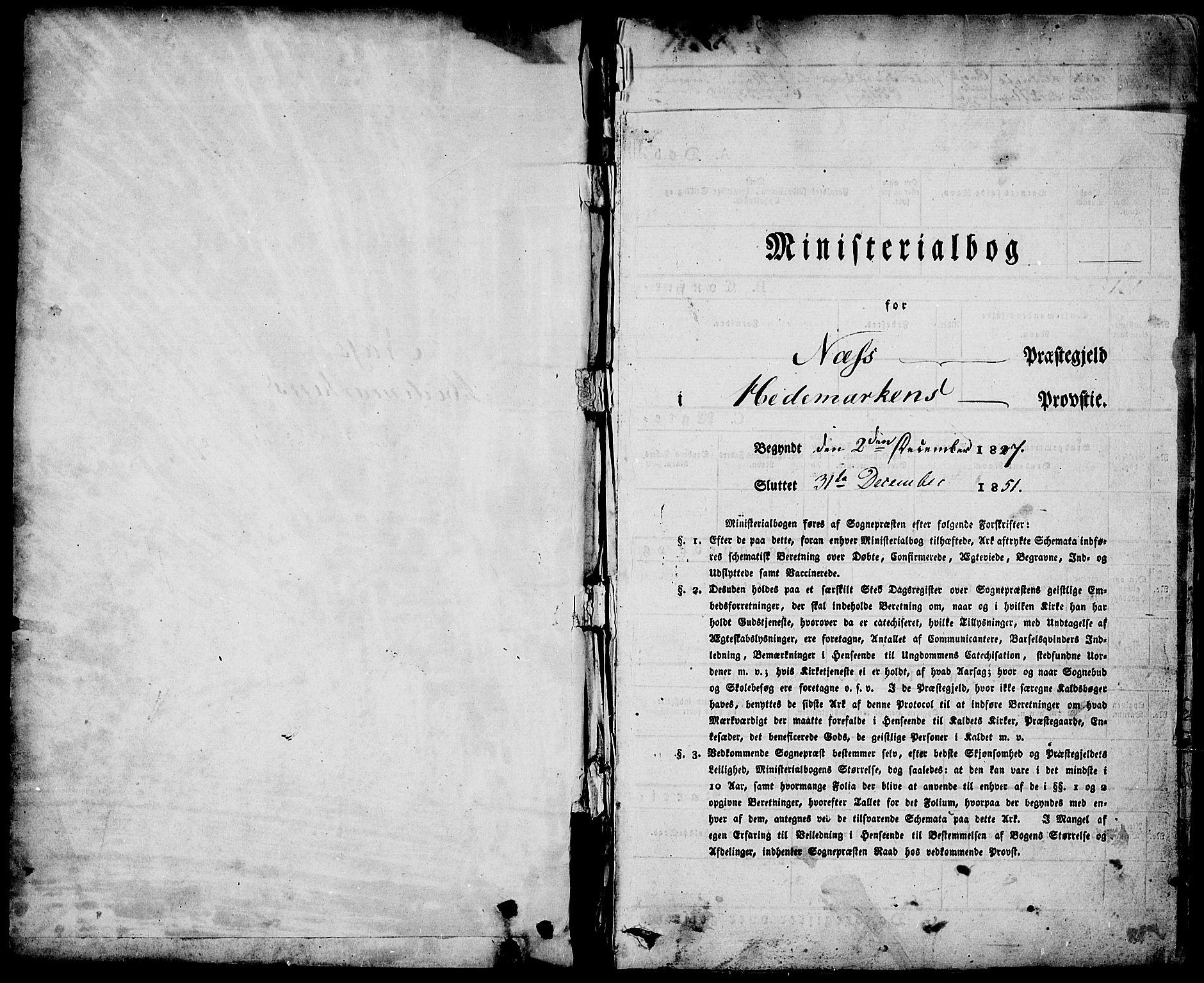 Nes prestekontor, Hedmark, SAH/PREST-020/K/Ka/L0003: Ministerialbok nr. 3, 1827-1851
