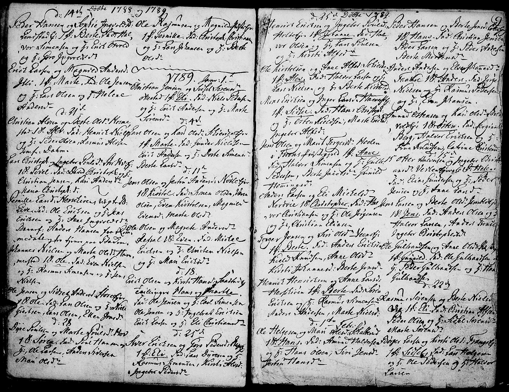 Stange prestekontor, AV/SAH-PREST-002/K/L0007: Ministerialbok nr. 7, 1788-1813, s. 8-9