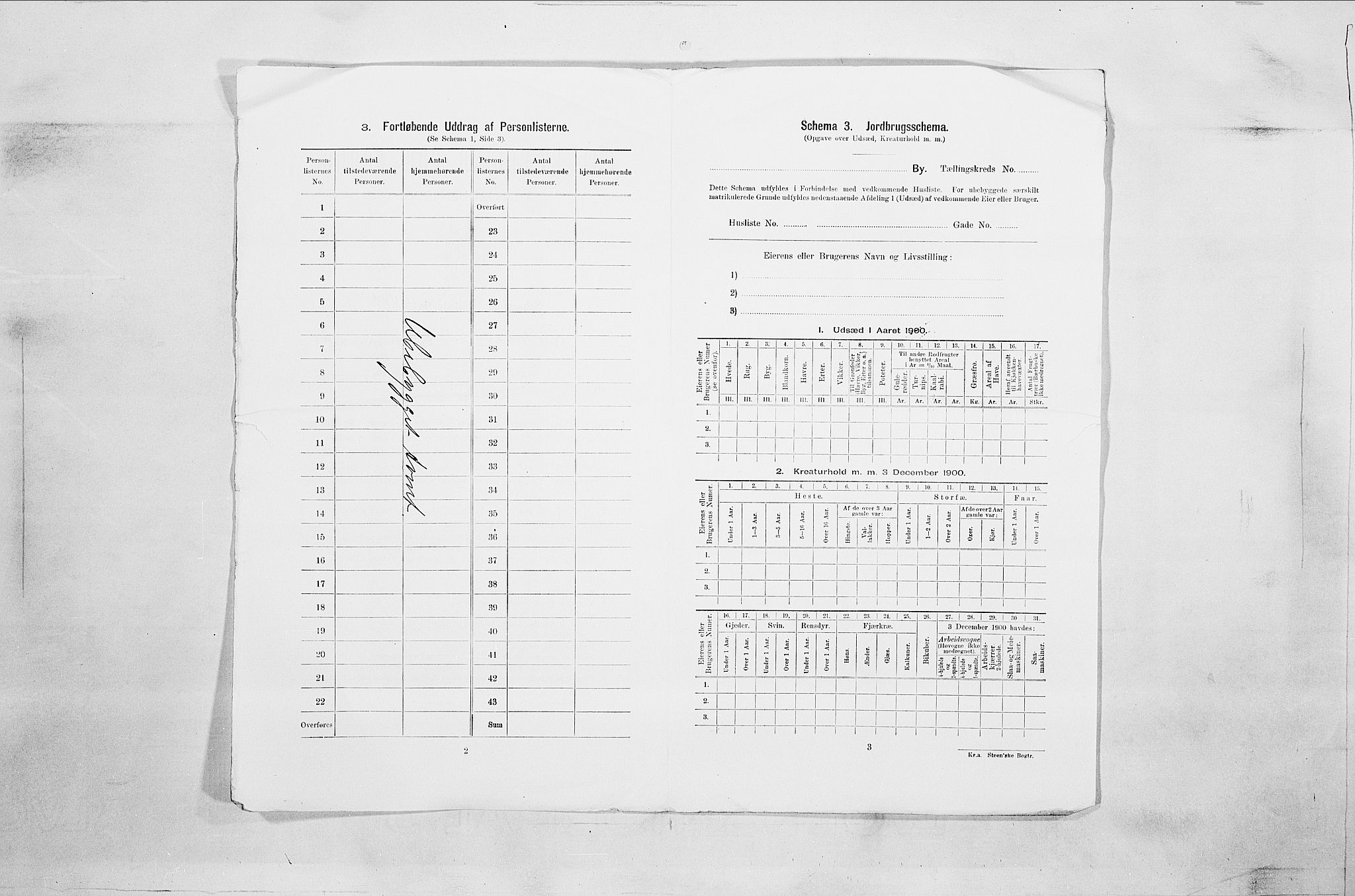 SAO, Folketelling 1900 for 0103 Fredrikstad kjøpstad, 1900