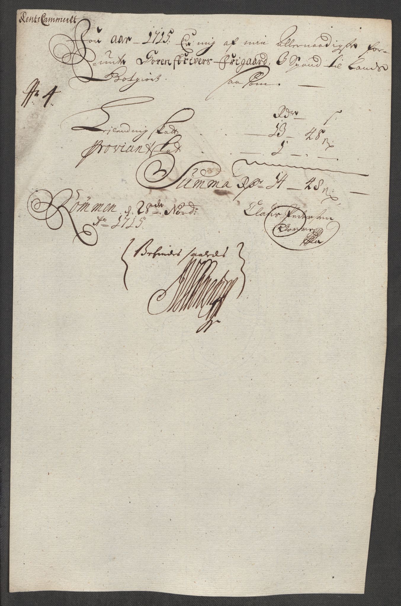 Rentekammeret inntil 1814, Reviderte regnskaper, Fogderegnskap, RA/EA-4092/R57/L3863: Fogderegnskap Fosen, 1715, s. 197
