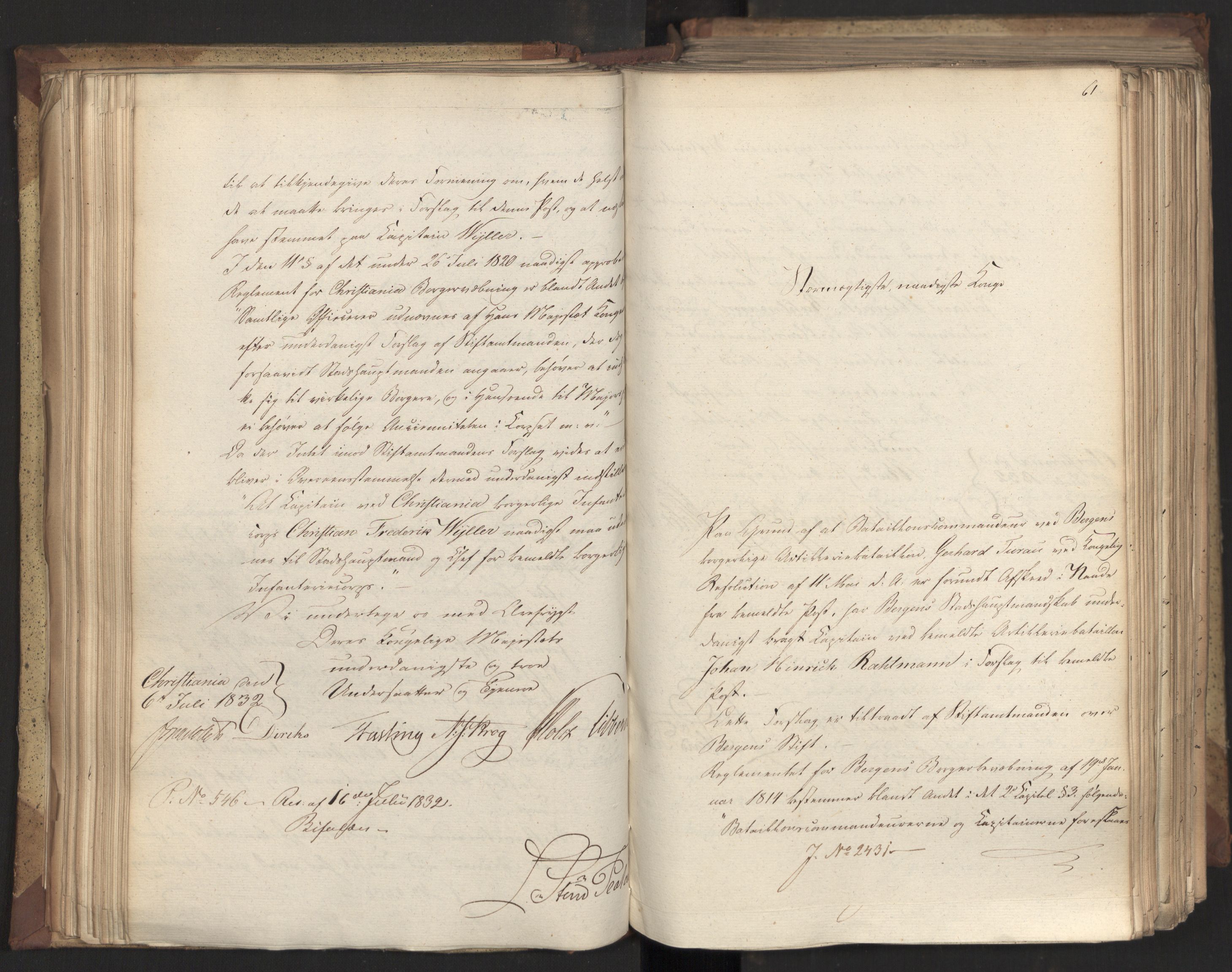 Statsrådsavdelingen i Stockholm, AV/RA-S-1003/D/Da/L0079: Regjeringsinnstillinger nr. 2400-2549, 1832, s. 125