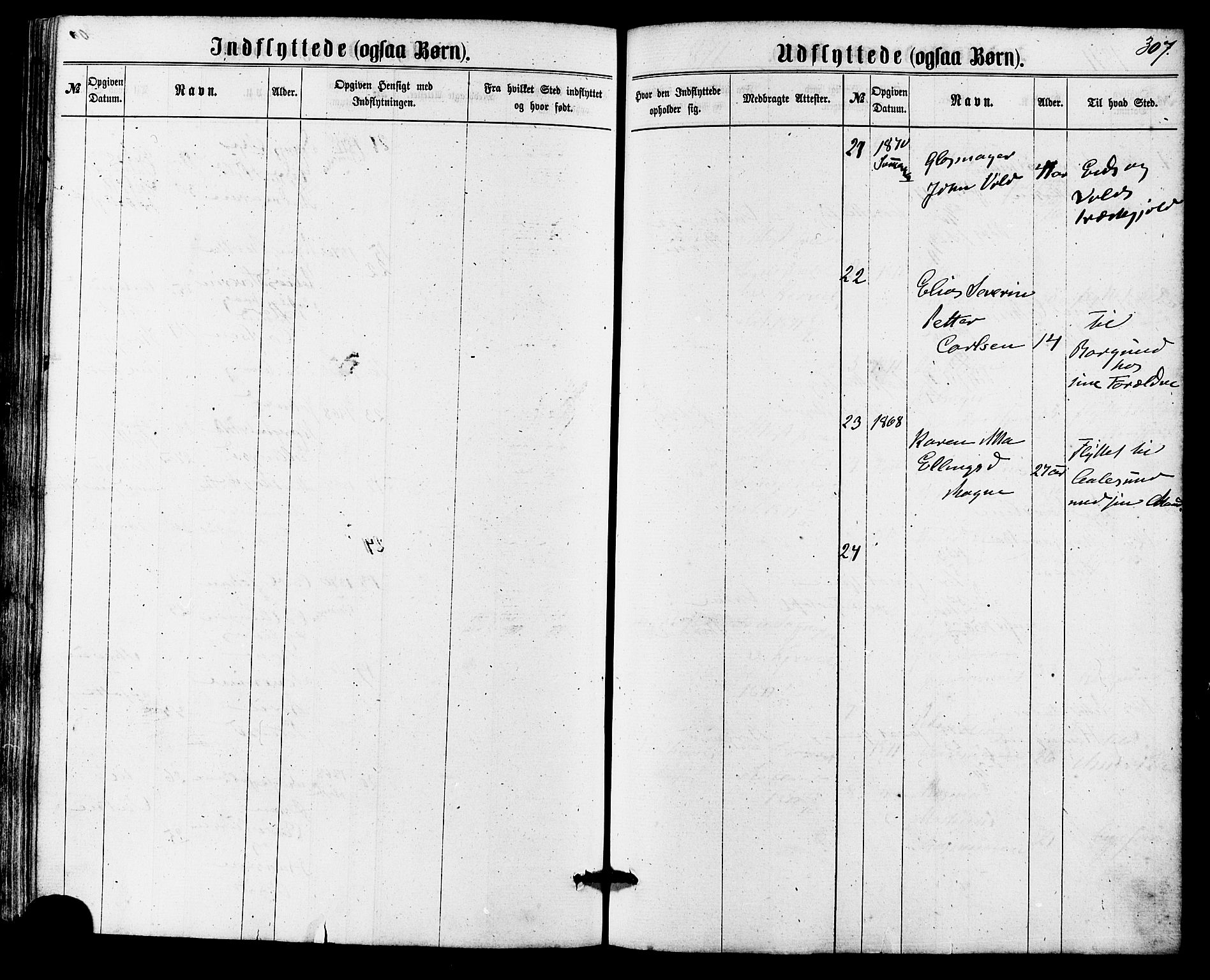 Ministerialprotokoller, klokkerbøker og fødselsregistre - Møre og Romsdal, SAT/A-1454/536/L0498: Ministerialbok nr. 536A07, 1862-1875, s. 307