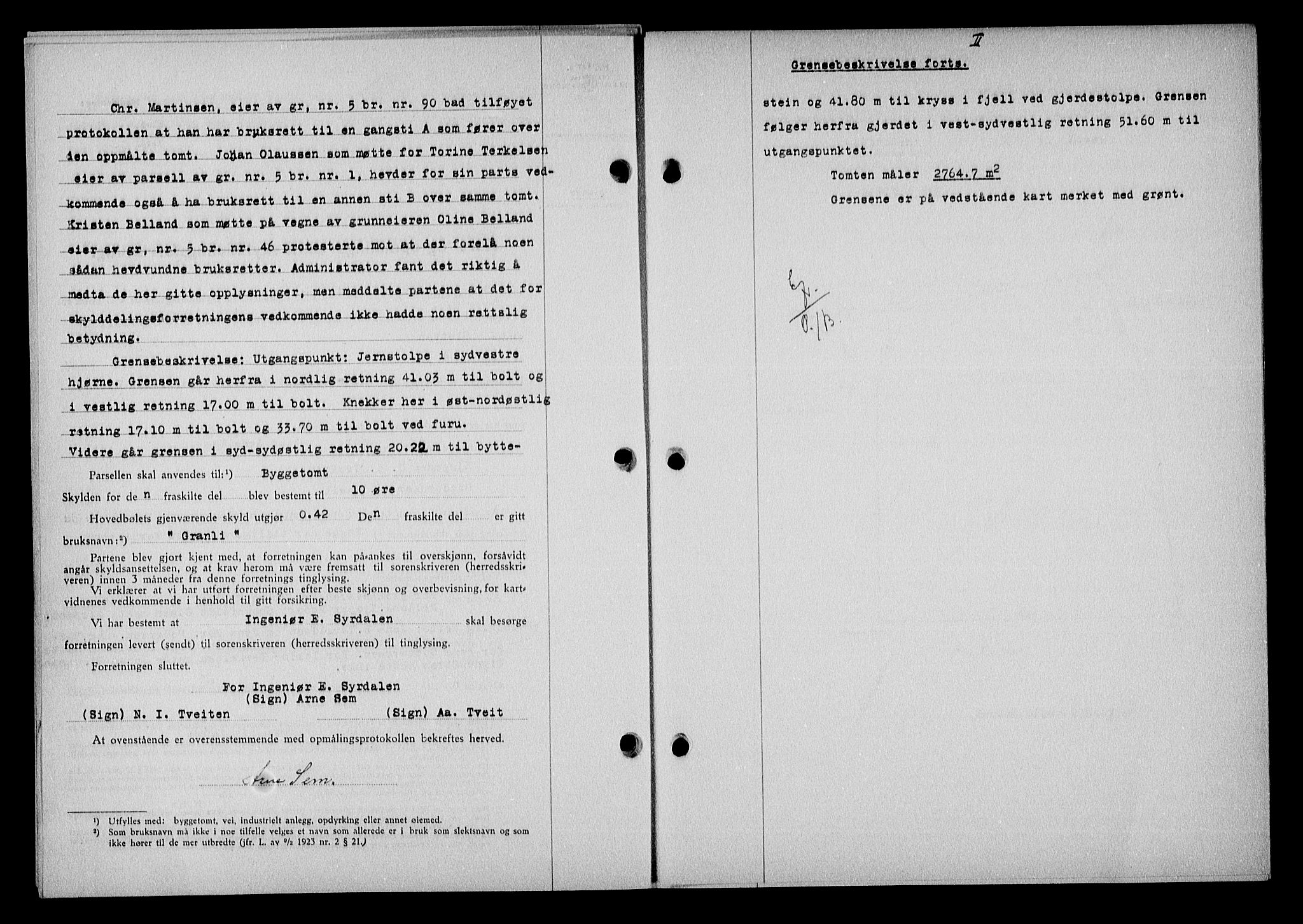 Nedenes sorenskriveri, AV/SAK-1221-0006/G/Gb/Gba/L0048: Pantebok nr. A-II, 1940-1941, Dagboknr: 287/1941