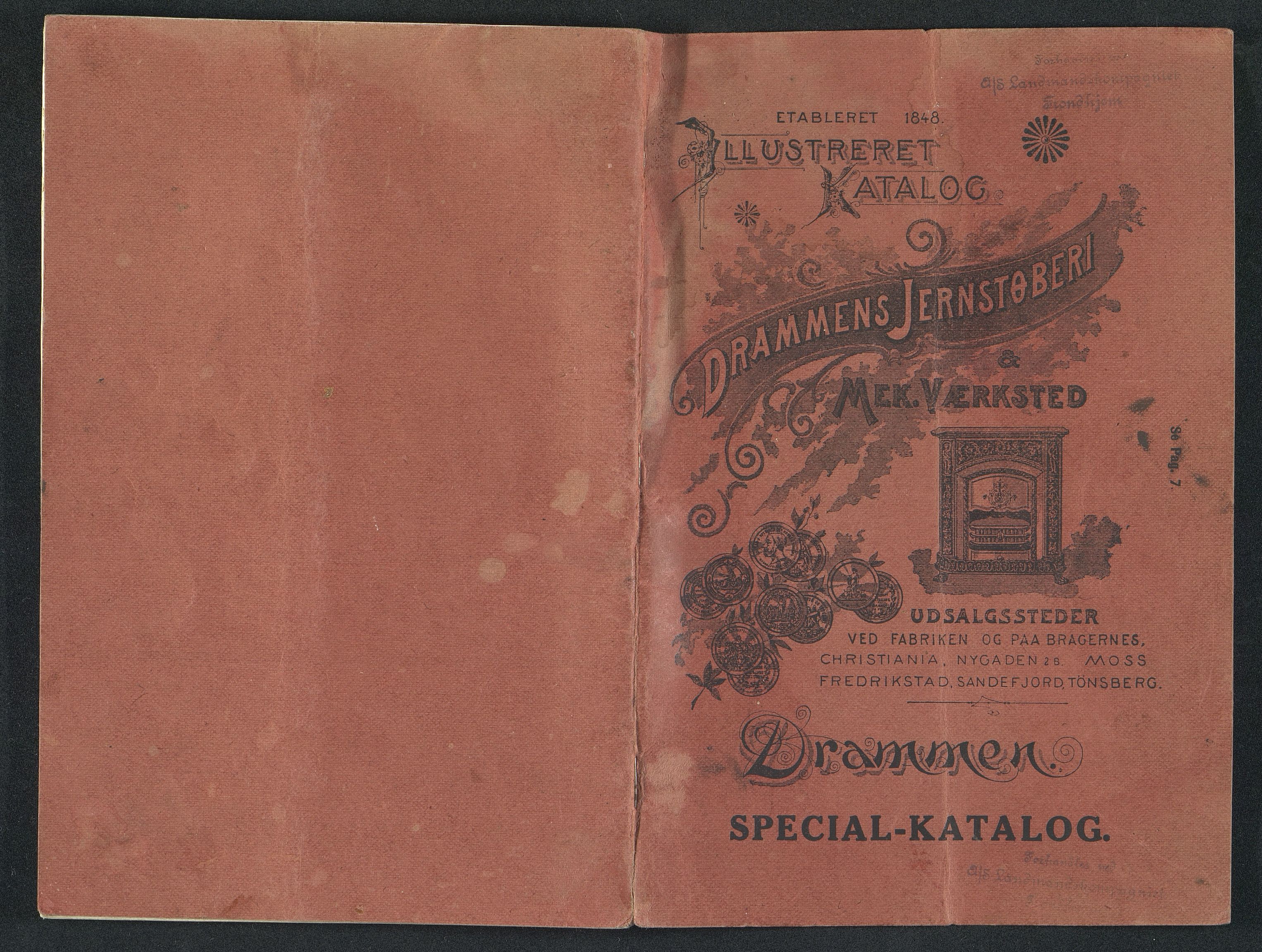 Næs Jernverksmuseets samling av historiske ovnskataloger, NESJ/NJM-006/01/L0059: Drammens Jernstøberi & Mek. Værksted, Drammen, Special-Katalog, uten år., 1920-1940