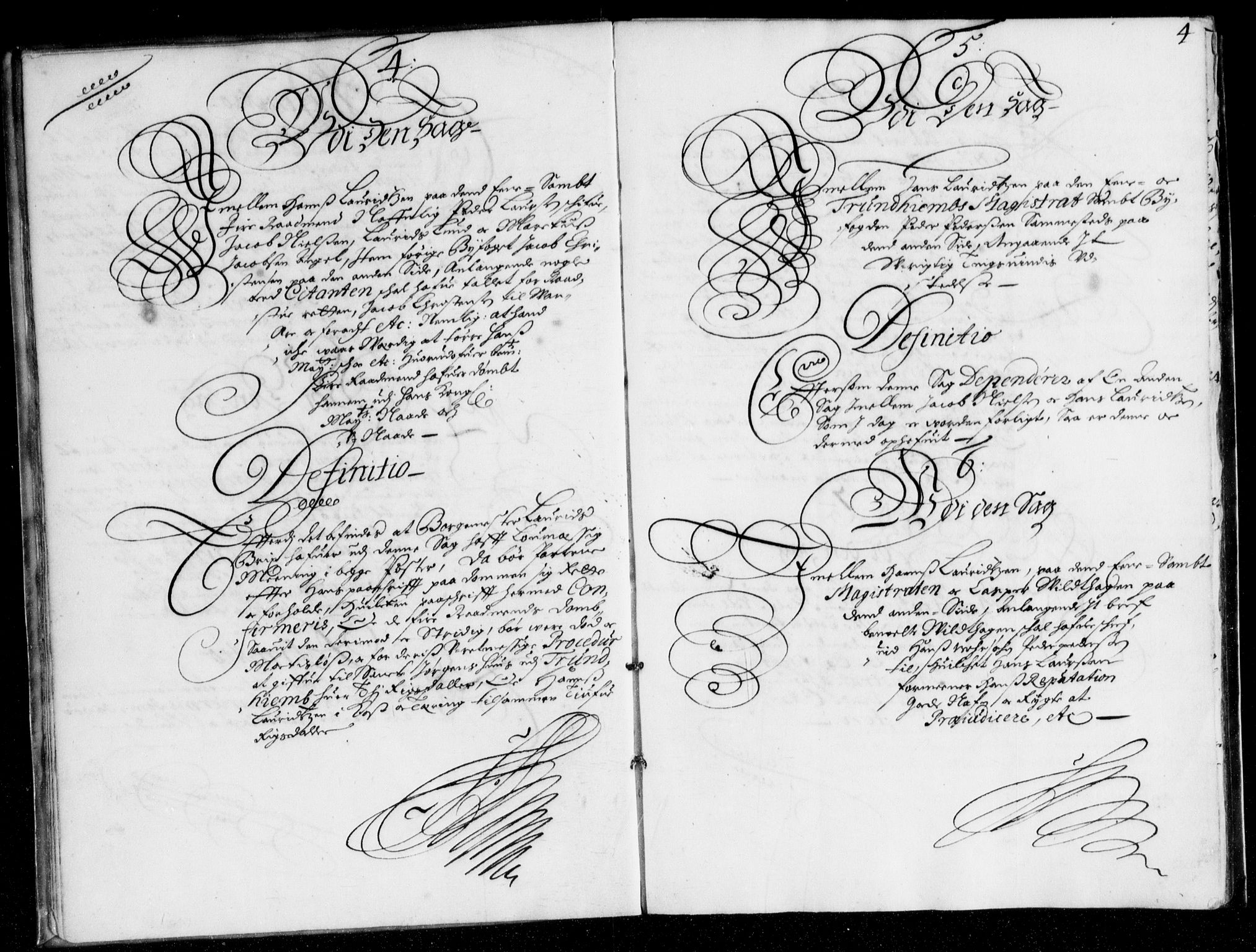 Overhoffretten 1667-1797, AV/RA-EA-2884/Aa/L0008: Avsiktsprotokoll, 1672, s. 3b-4a