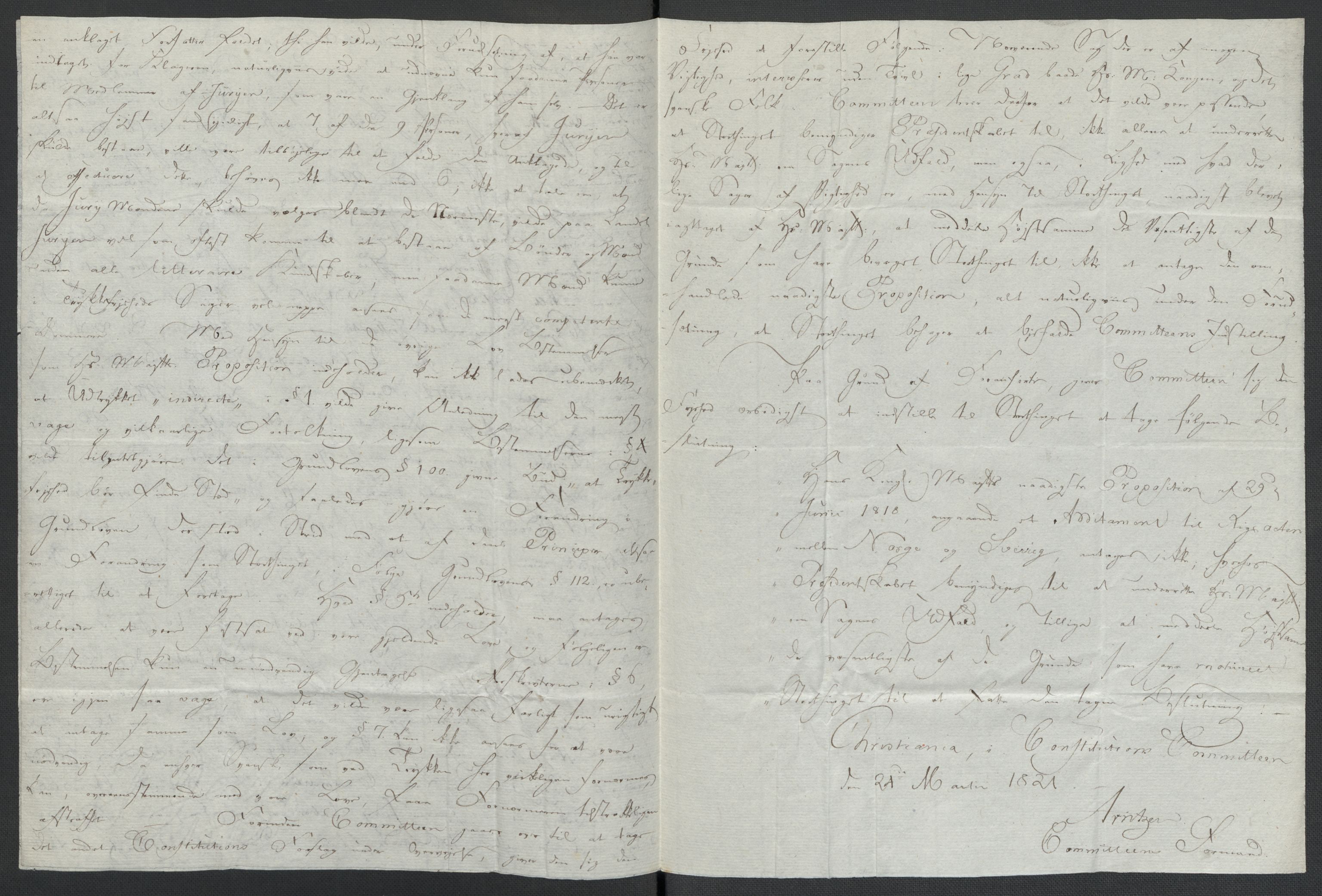 Christie, Wilhelm Frimann Koren, RA/PA-0014/F/L0006: Christies dokumenter fra Stortinget, 1817-1818, s. 457