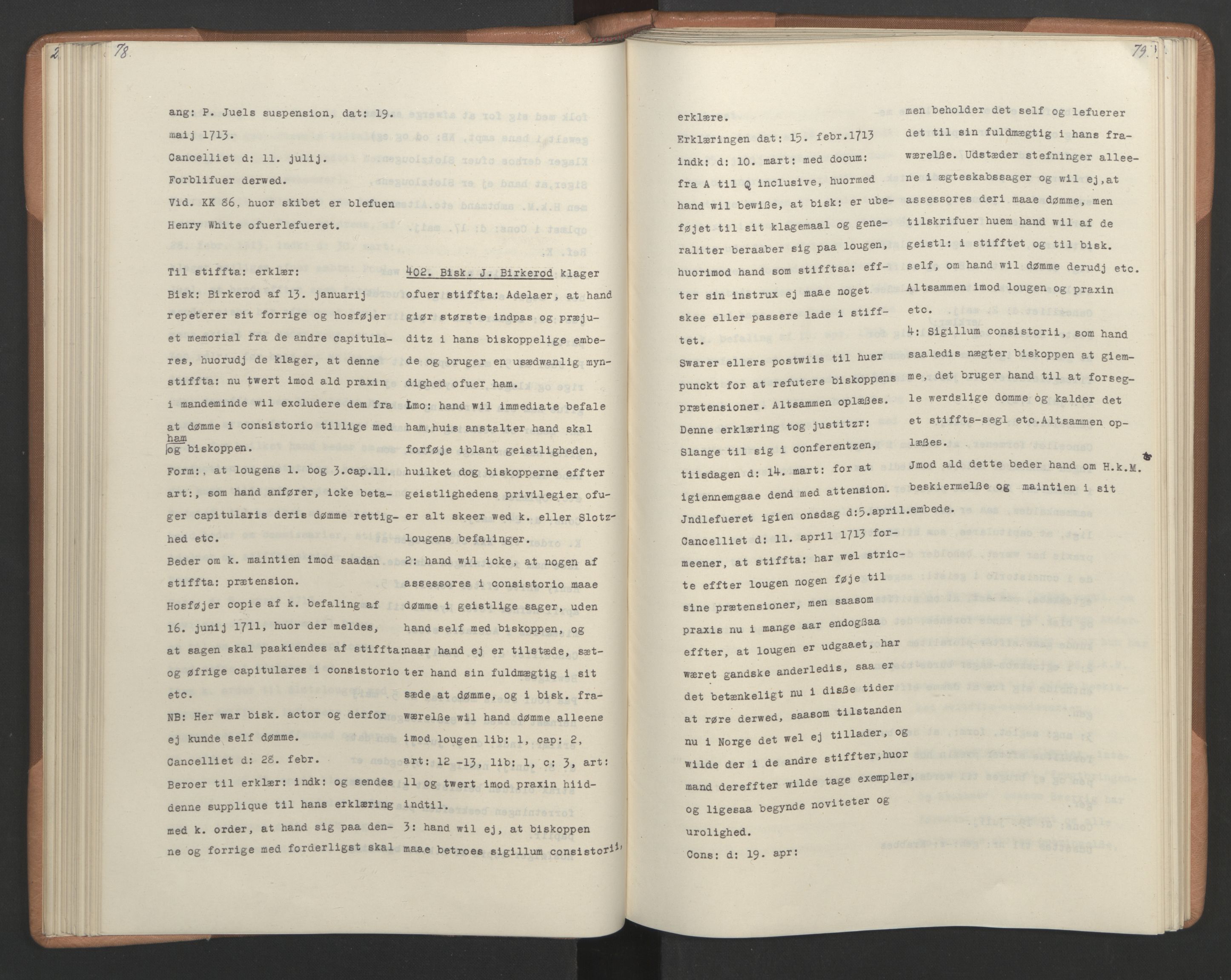 Avskriftsamlingen, RA/EA-4022/F/Fa/L0079: Supplikker, 1712-1713, s. 94
