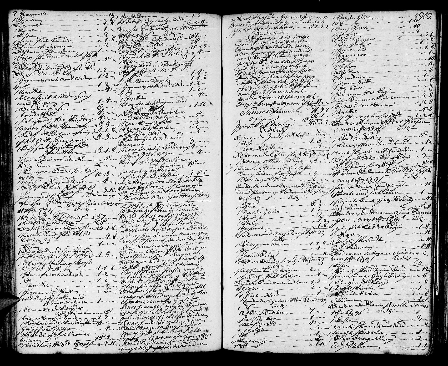 Sunnhordland sorenskrivar, SAB/A-2401/1/H/Ha/Haa/L0007: Skifteprotokollar. Register på lesesal. Fol. 901- ut, 1768-1773, s. 949b-950a