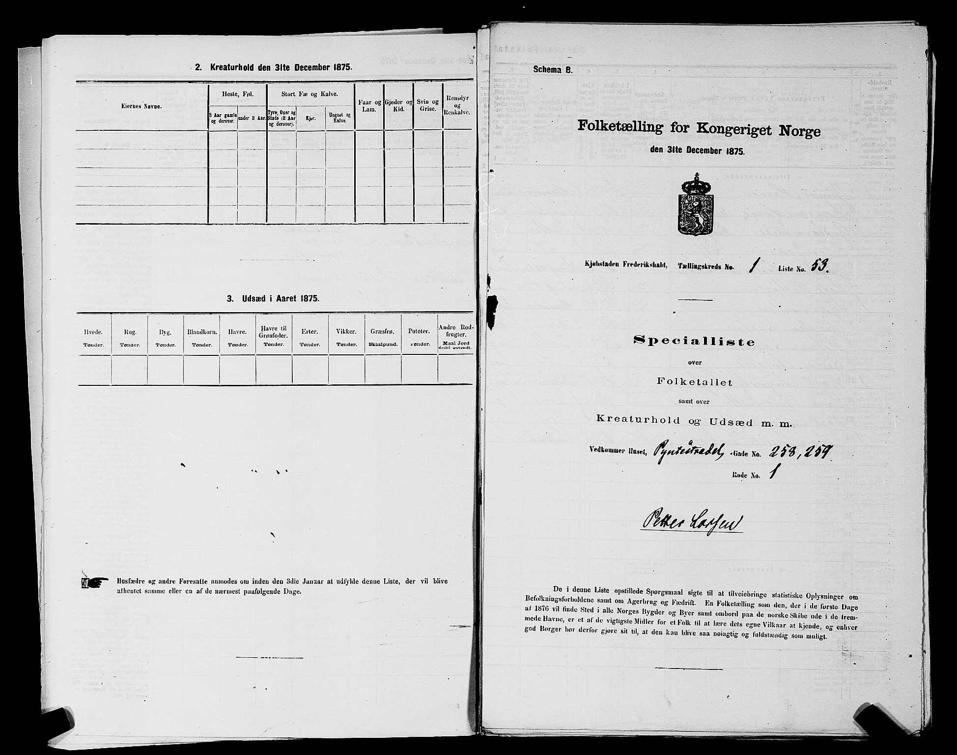 RA, Folketelling 1875 for 0101P Fredrikshald prestegjeld, 1875, s. 131