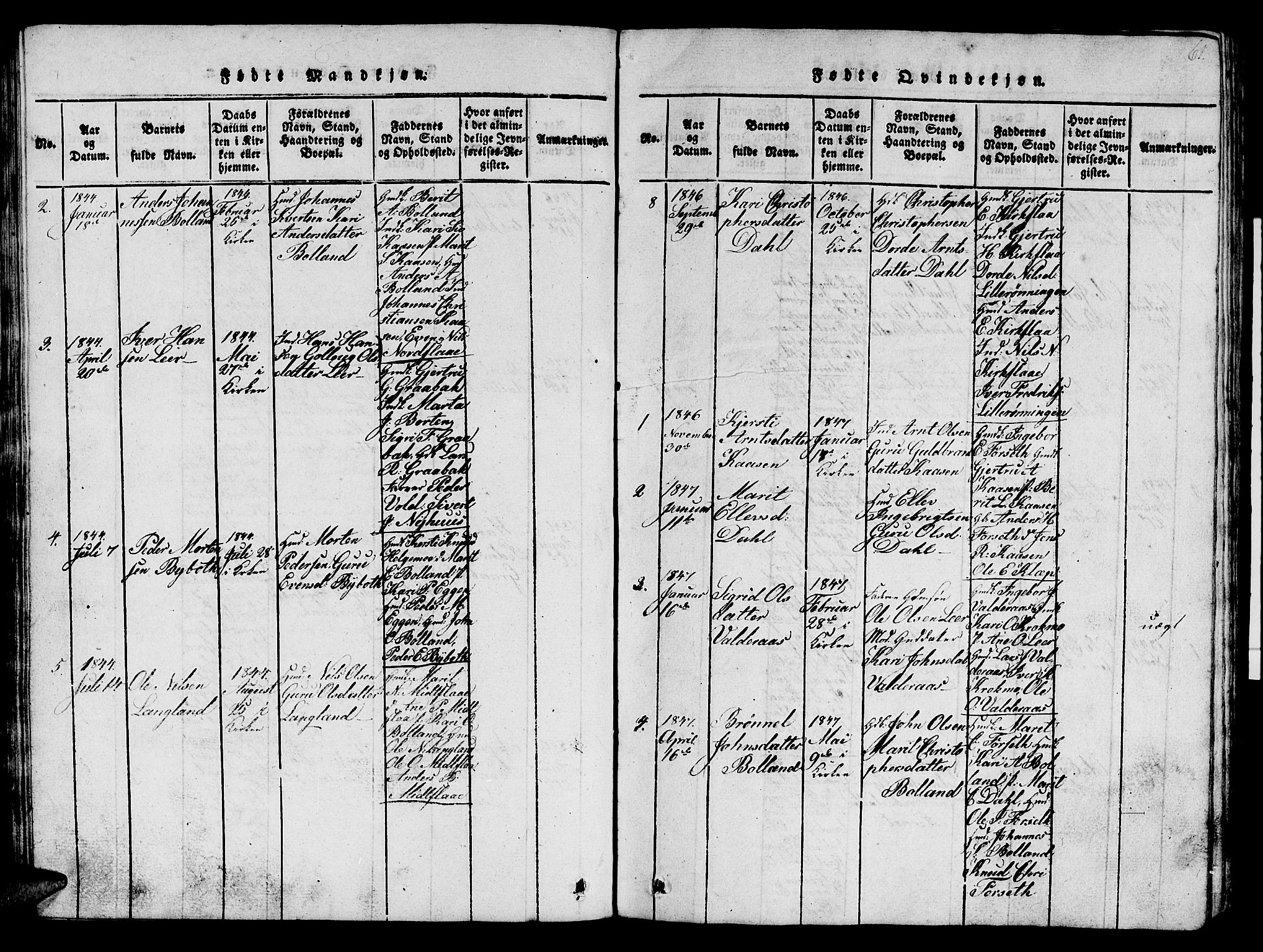 Ministerialprotokoller, klokkerbøker og fødselsregistre - Sør-Trøndelag, AV/SAT-A-1456/693/L1121: Klokkerbok nr. 693C02, 1816-1869, s. 61