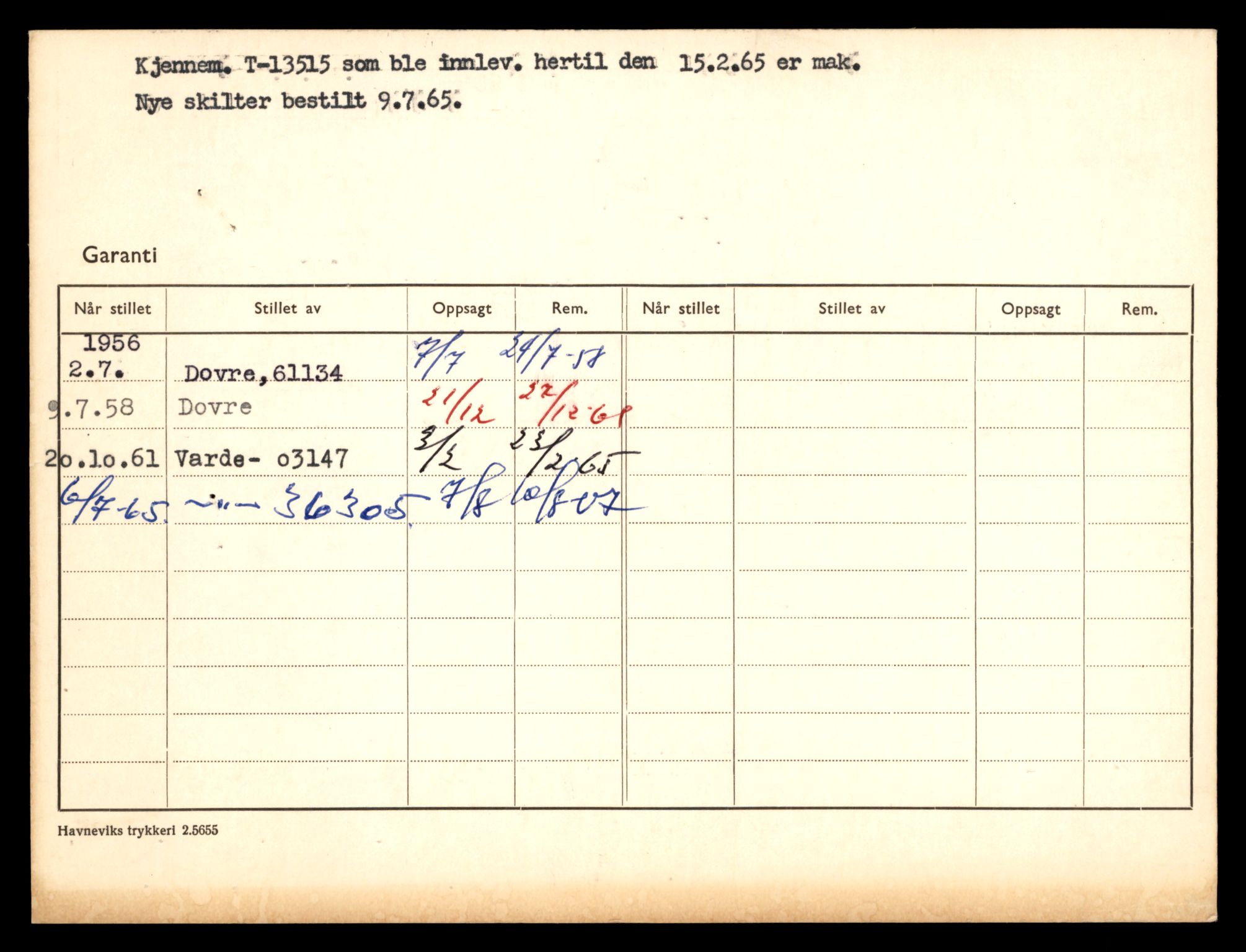 Møre og Romsdal vegkontor - Ålesund trafikkstasjon, AV/SAT-A-4099/F/Fe/L0039: Registreringskort for kjøretøy T 13361 - T 13530, 1927-1998, s. 2730