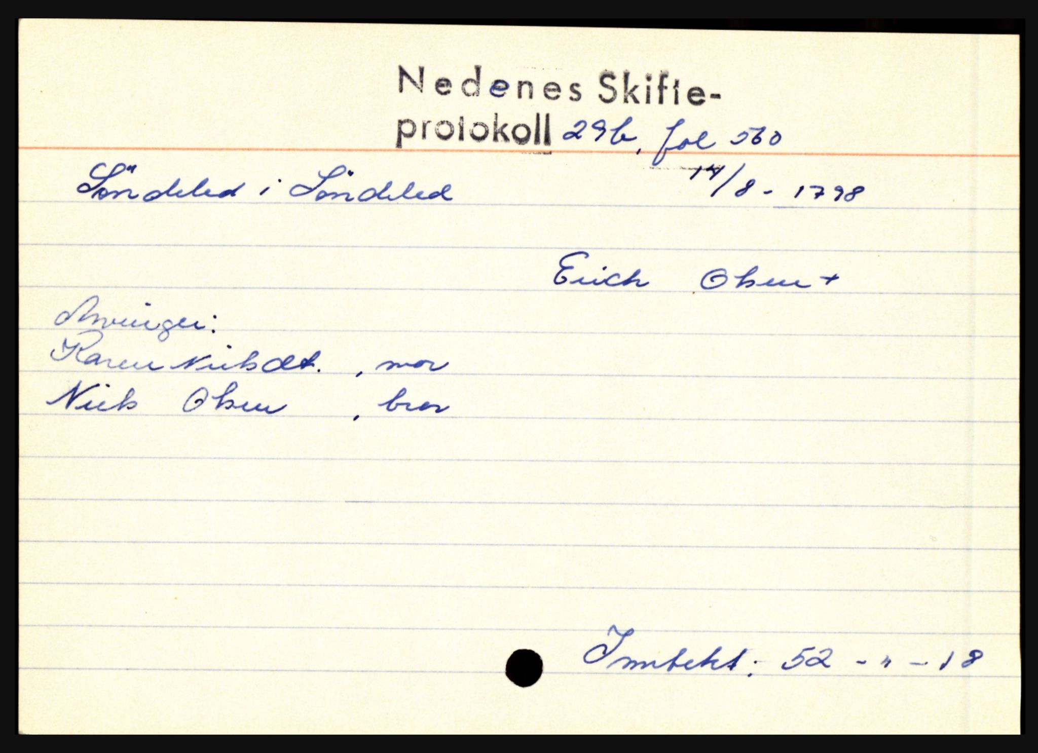 Nedenes sorenskriveri før 1824, AV/SAK-1221-0007/H, s. 29717