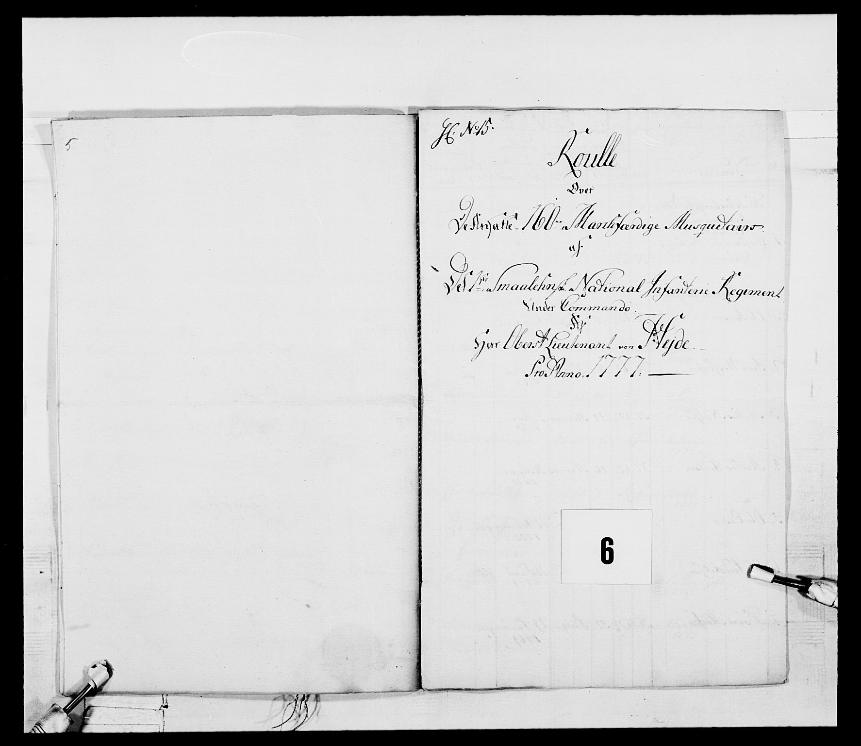 Generalitets- og kommissariatskollegiet, Det kongelige norske kommissariatskollegium, AV/RA-EA-5420/E/Eh/L0052: 1. Smålenske nasjonale infanteriregiment, 1774-1789, s. 64