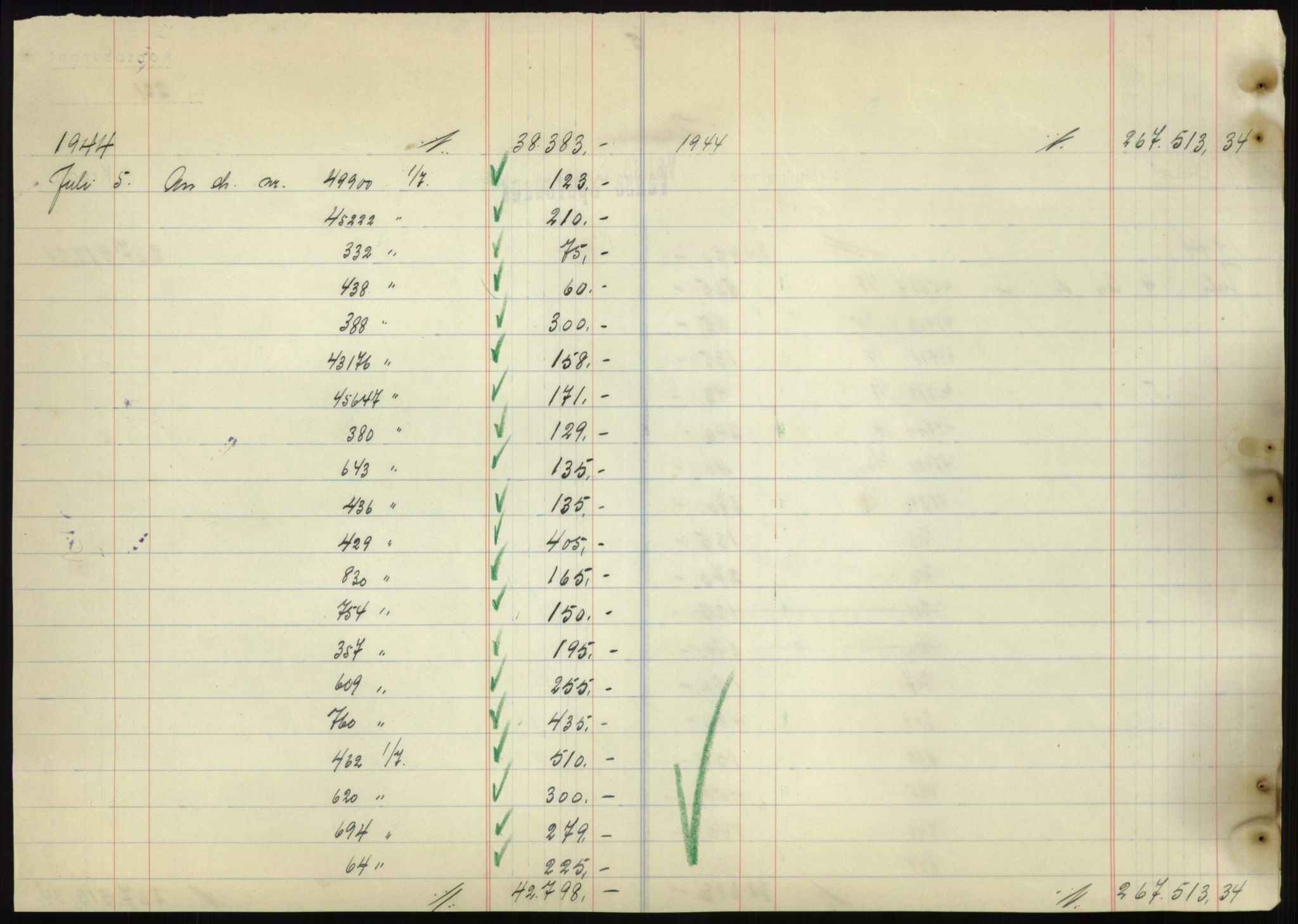 Forsvarsdepartementet, 10. kontor / Oppgjørskontoret, AV/RA-RAFA-1225/D/Db/L0180: Lista oppgjørskontor, 1942-1952, s. 2200