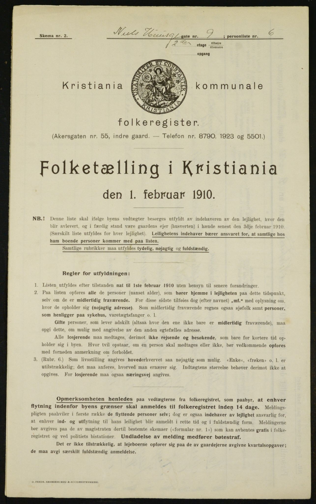 OBA, Kommunal folketelling 1.2.1910 for Kristiania, 1910, s. 68550