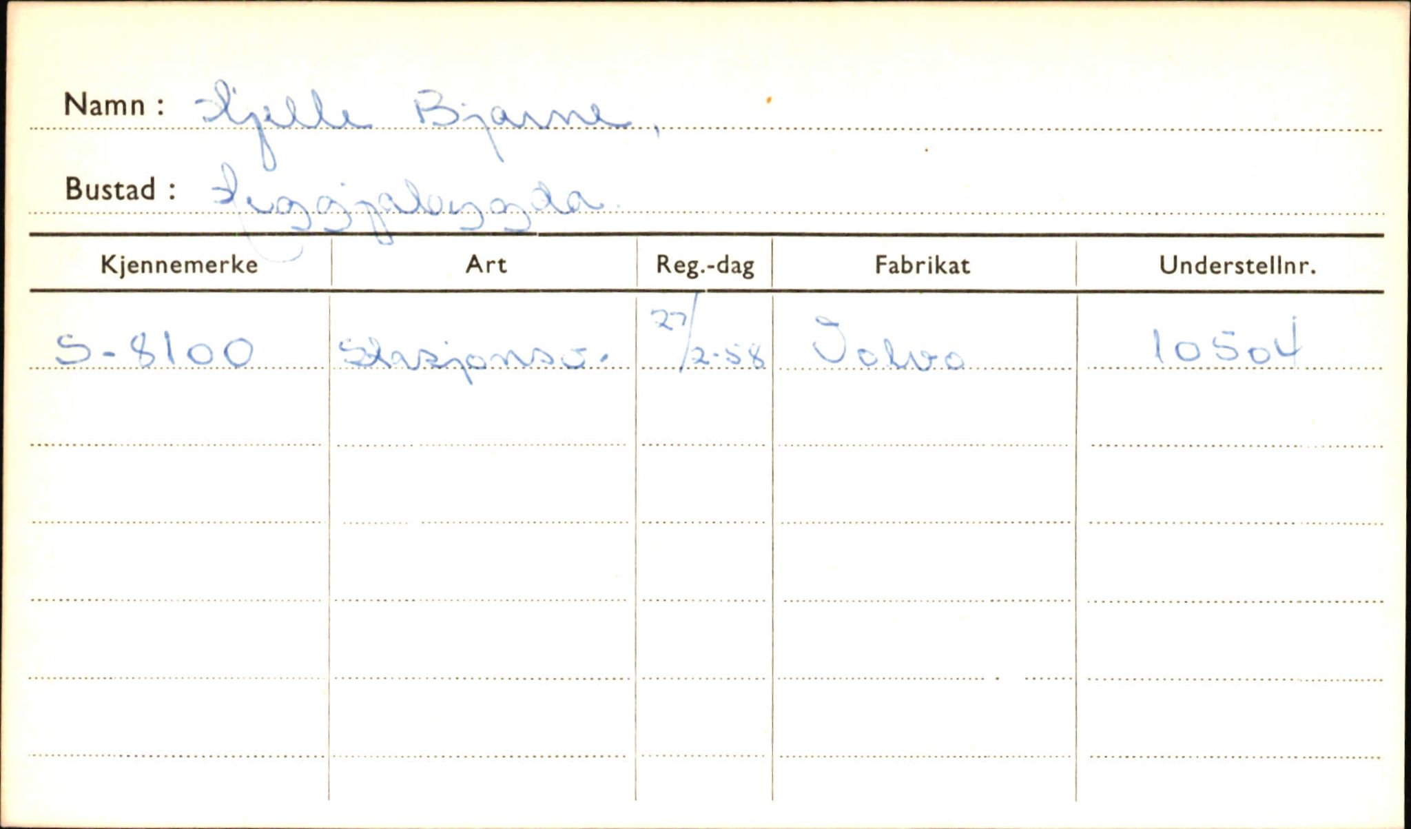 Statens vegvesen, Sogn og Fjordane vegkontor, SAB/A-5301/4/F/L0001A: Eigarregister Fjordane til 1.6.1961, 1930-1961, s. 458