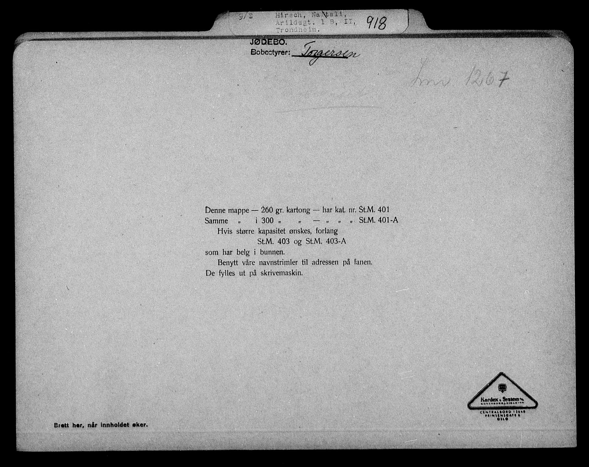 Justisdepartementet, Tilbakeføringskontoret for inndratte formuer, AV/RA-S-1564/H/Hc/Hca/L0896: --, 1945-1947, s. 278