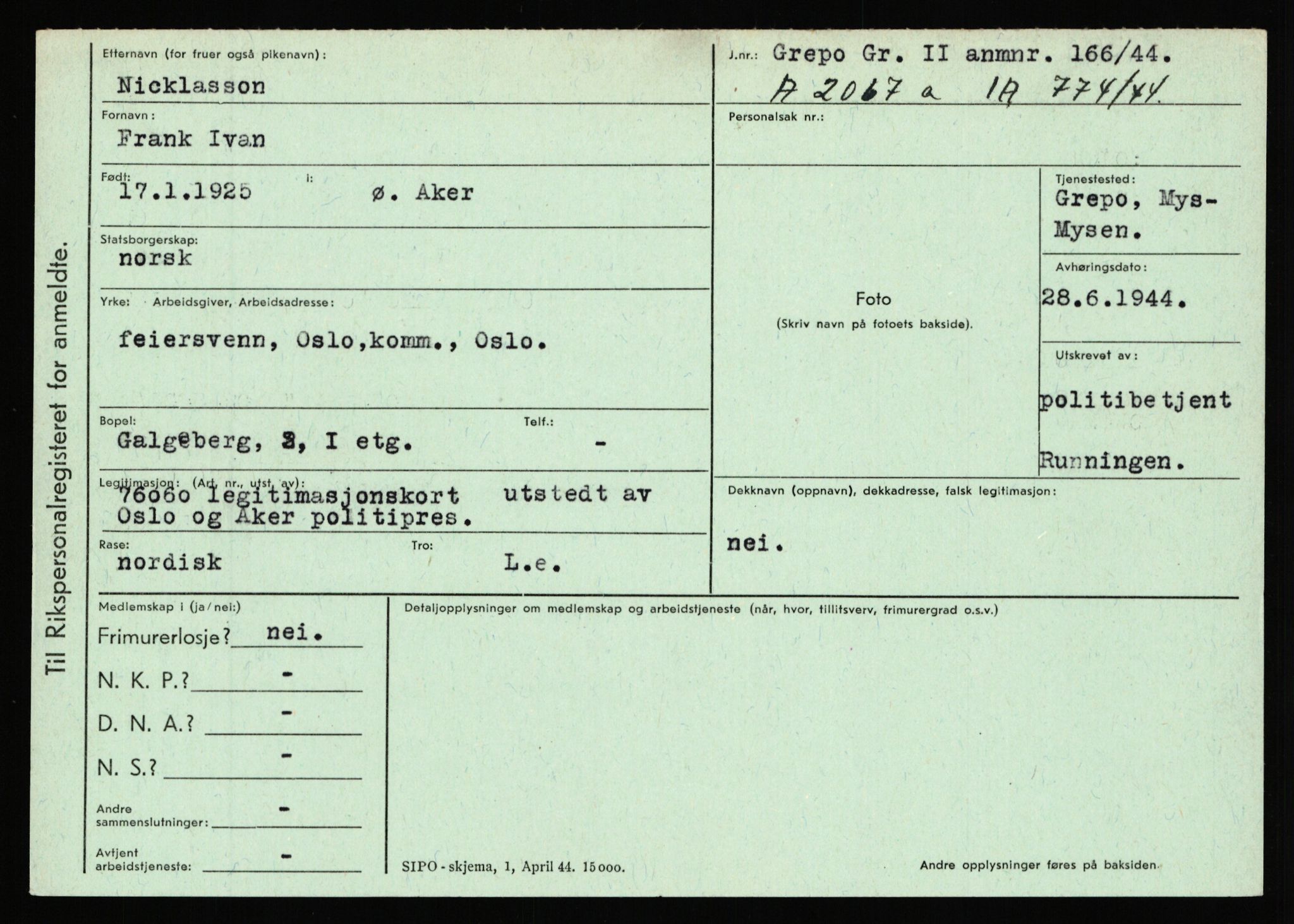 Statspolitiet - Hovedkontoret / Osloavdelingen, AV/RA-S-1329/C/Ca/L0011: Molberg - Nøstvold, 1943-1945, s. 2241