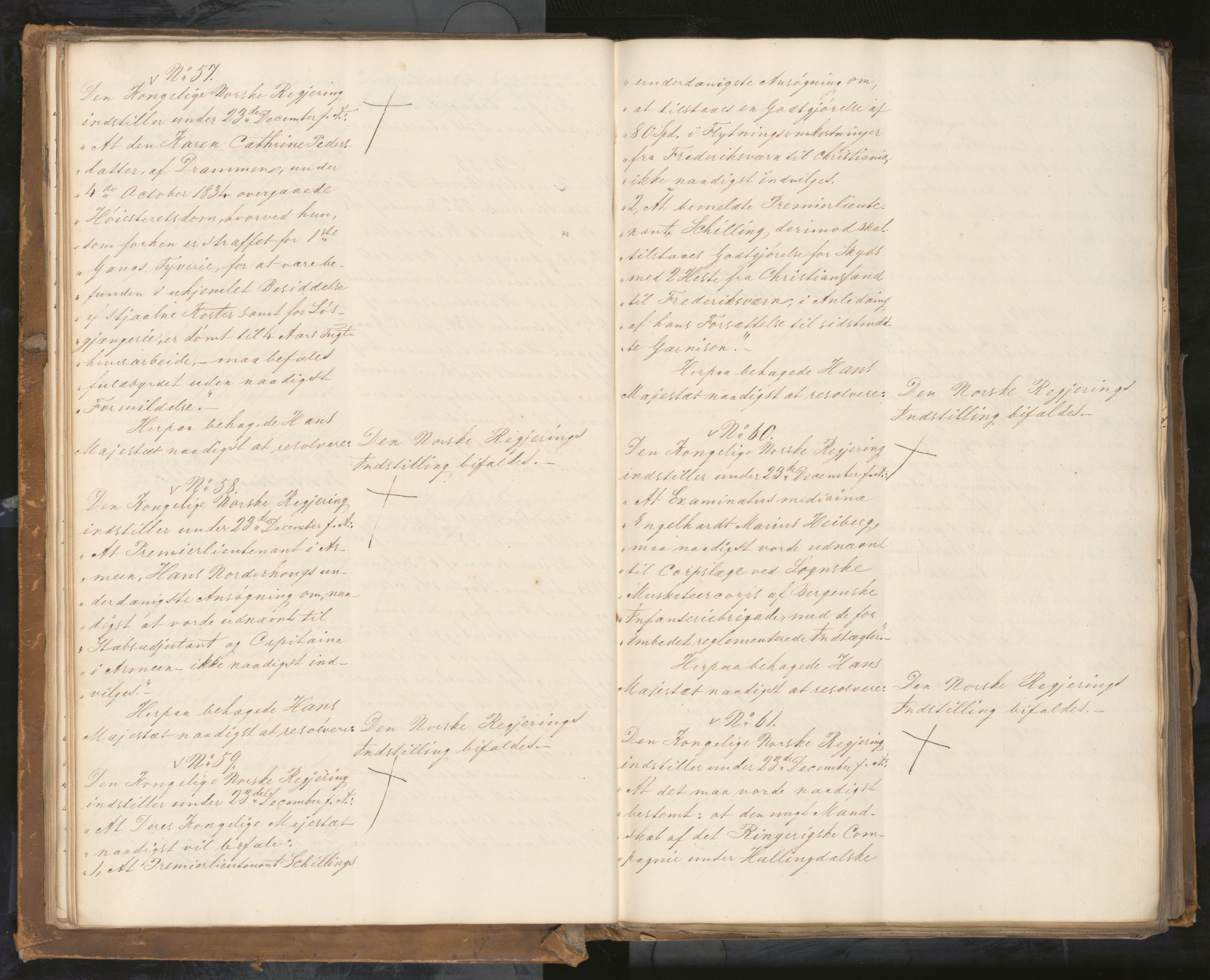 Statsrådssekretariatet, AV/RA-S-1001/A/Ab/L0040: Kgl. res. nr. 1-568, 1. halvår, 1835