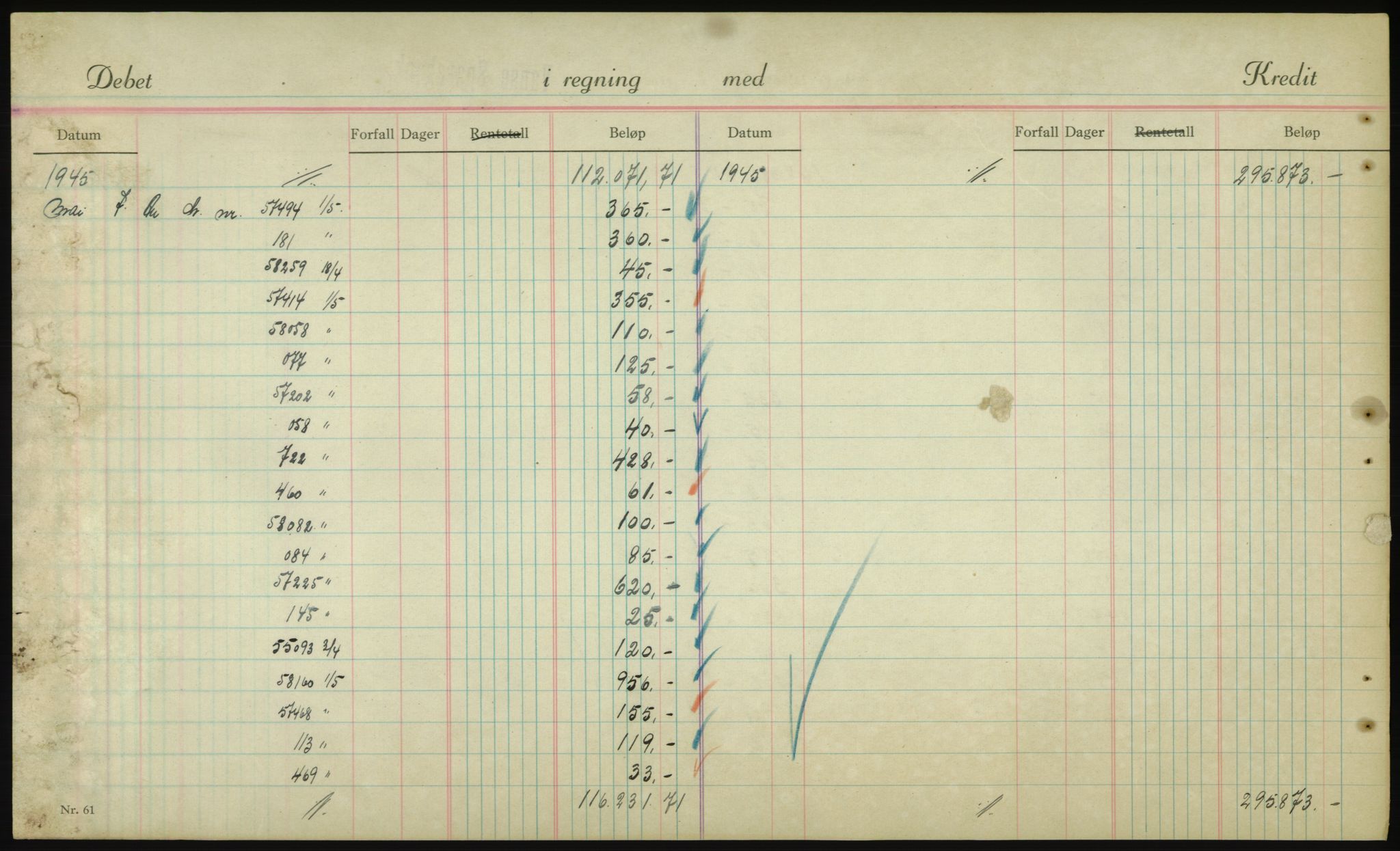 Forsvarsdepartementet, 10. kontor / Oppgjørskontoret, AV/RA-RAFA-1225/D/Db/L0180: Lista oppgjørskontor, 1942-1952, s. 1932