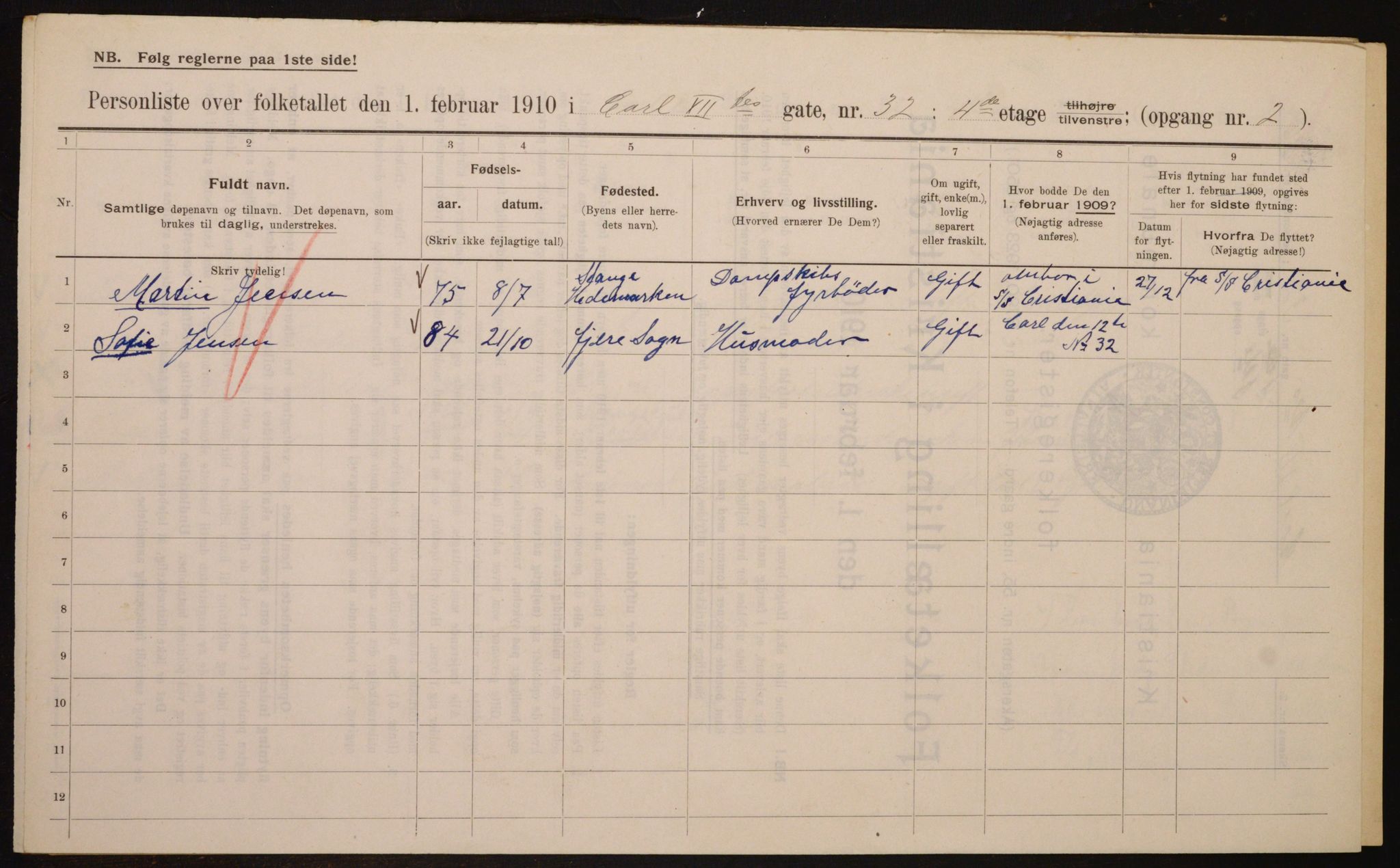 OBA, Kommunal folketelling 1.2.1910 for Kristiania, 1910, s. 47259