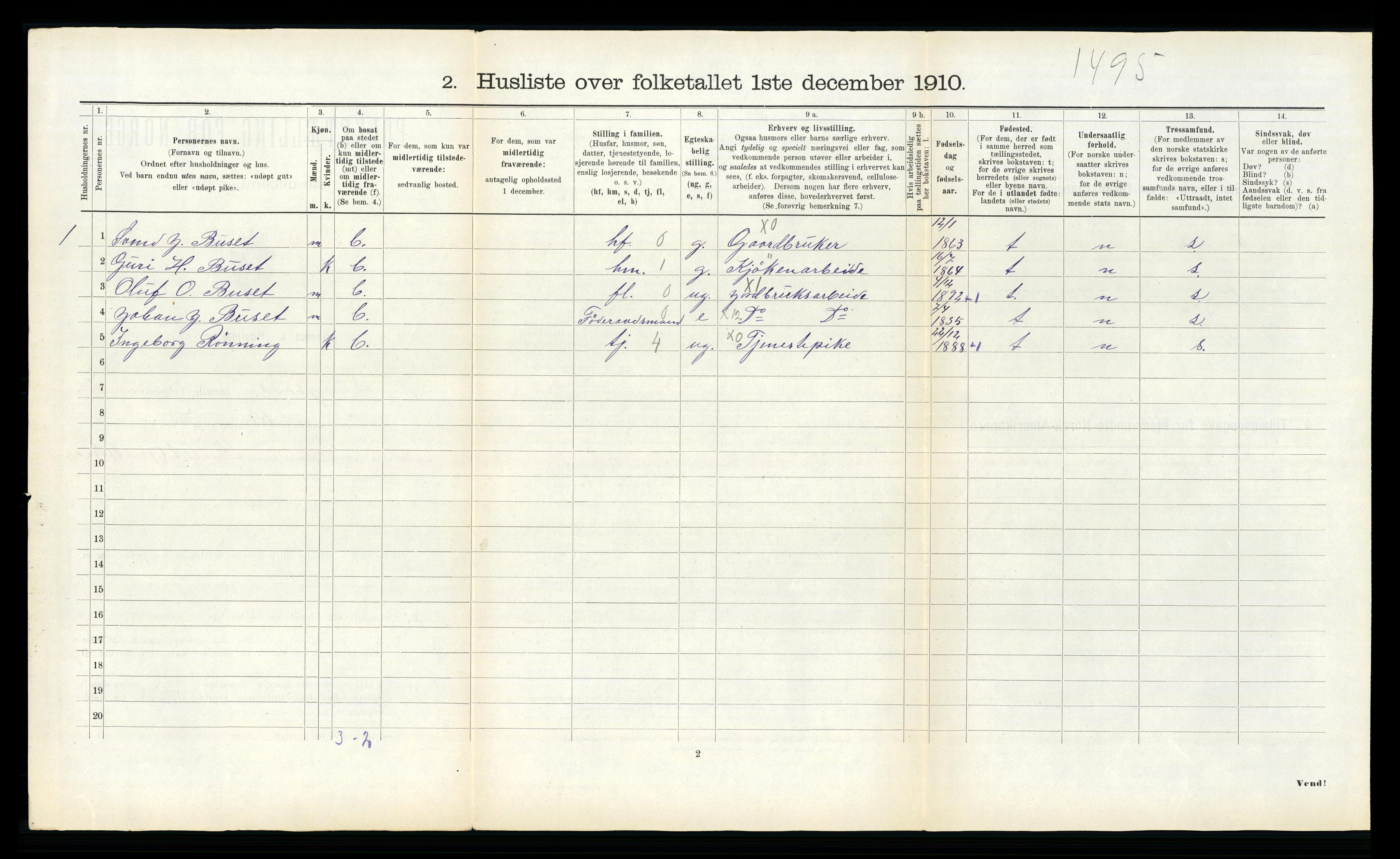 RA, Folketelling 1910 for 1646 Singsås herred, 1910, s. 527