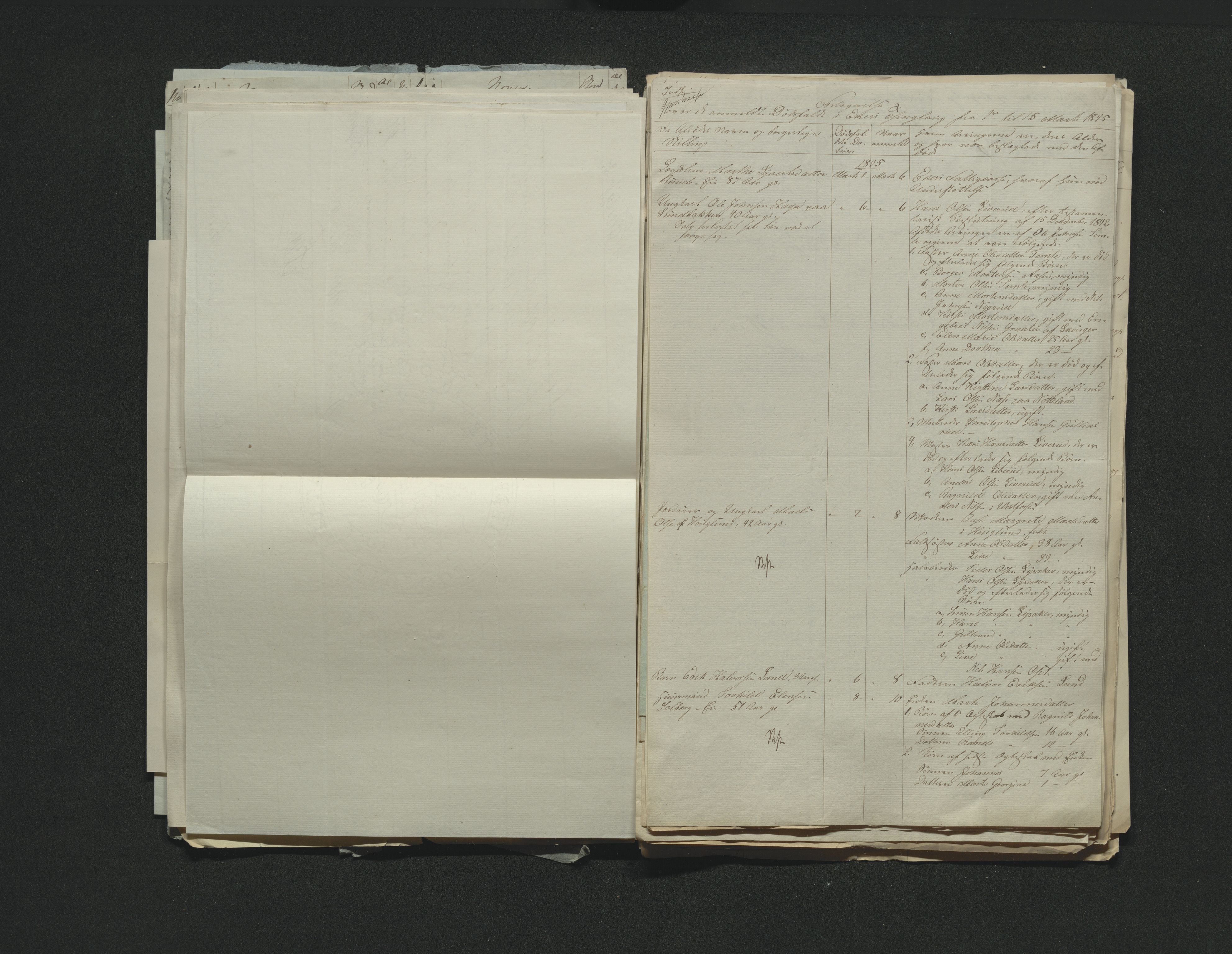 Eiker, Modum og Sigdal sorenskriveri, AV/SAKO-A-123/H/Ha/Hab/L0006: Dødsfallsmeldinger, 1841-1845